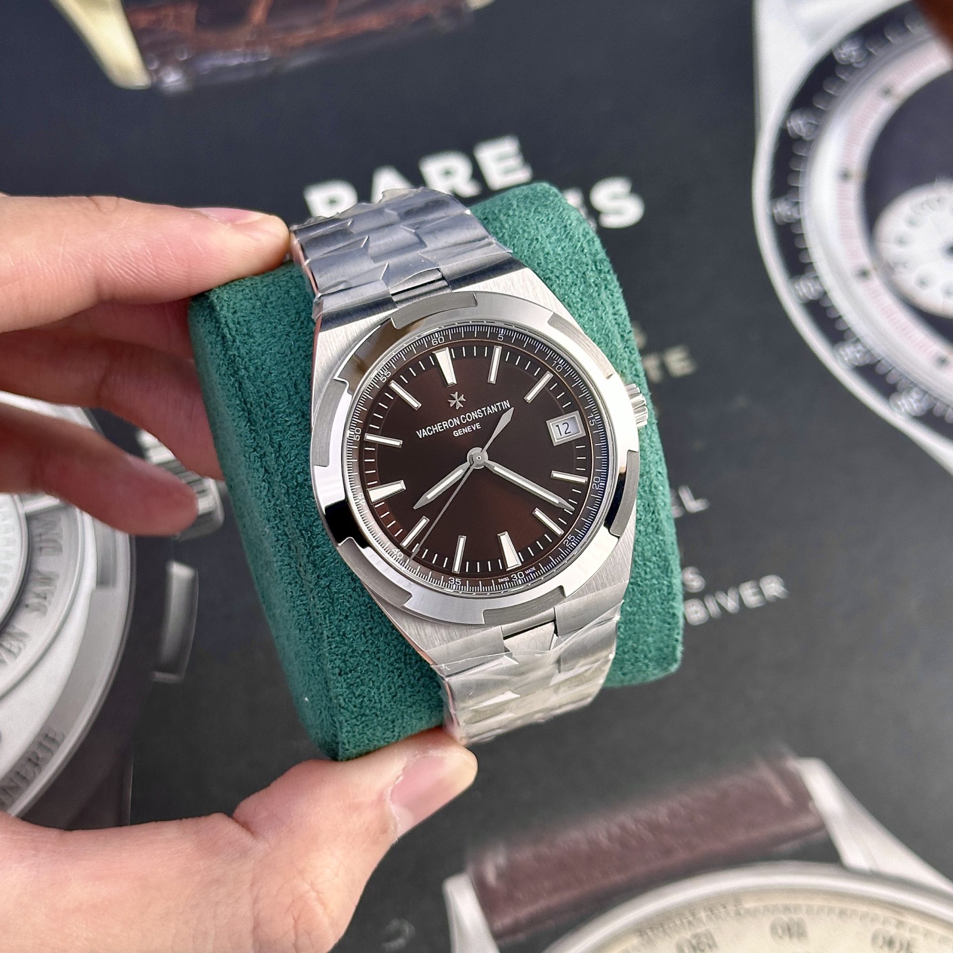 Vacheron Constantin Replica Watches Overseas 4500V Brown Dial PPF Factory 41mm - Elite Watch Atelier