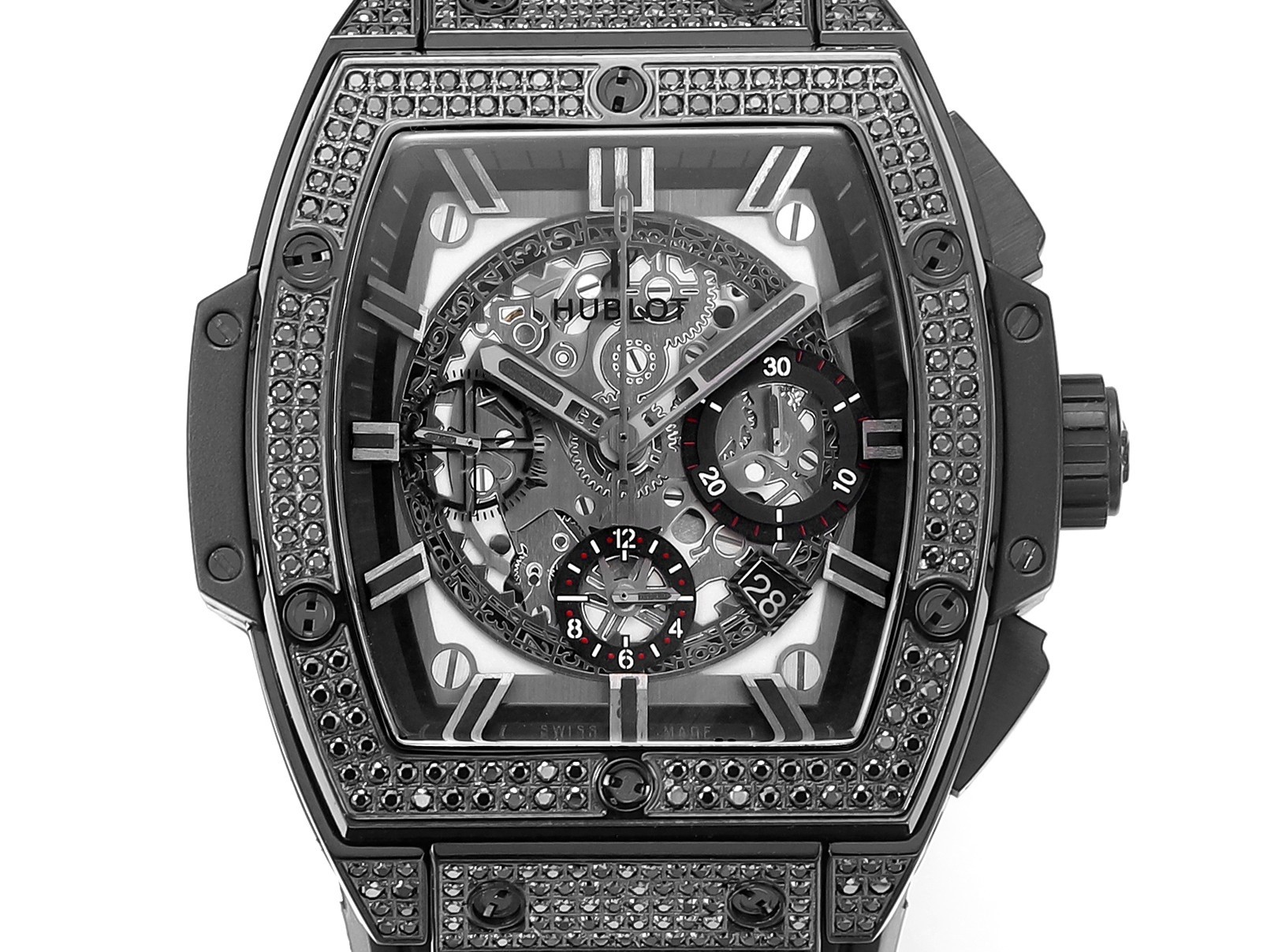 Hublot SPIRIT OF BIG BANG Chronograph, 45 mm Textured rubber strap(1:1 replica) - Elite Watch Atelier