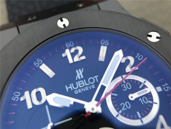 Replica Hublot Big Bang 44mm Full Ceramic Black Dial Black Rubber Strap HUB4100 - Top club
