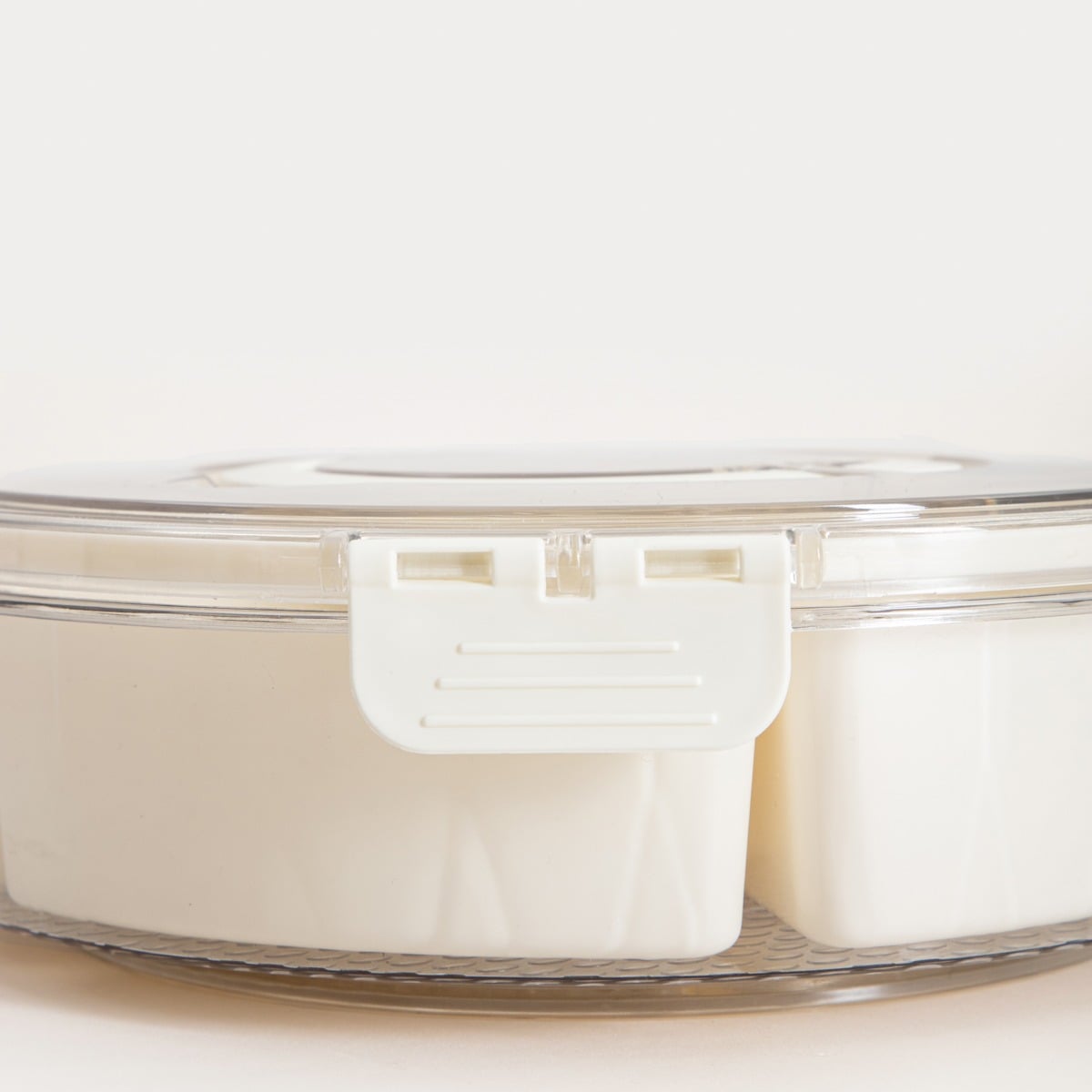 Pojemnik plastikowy GASPARI z wkładami okrągły 27x7 cm