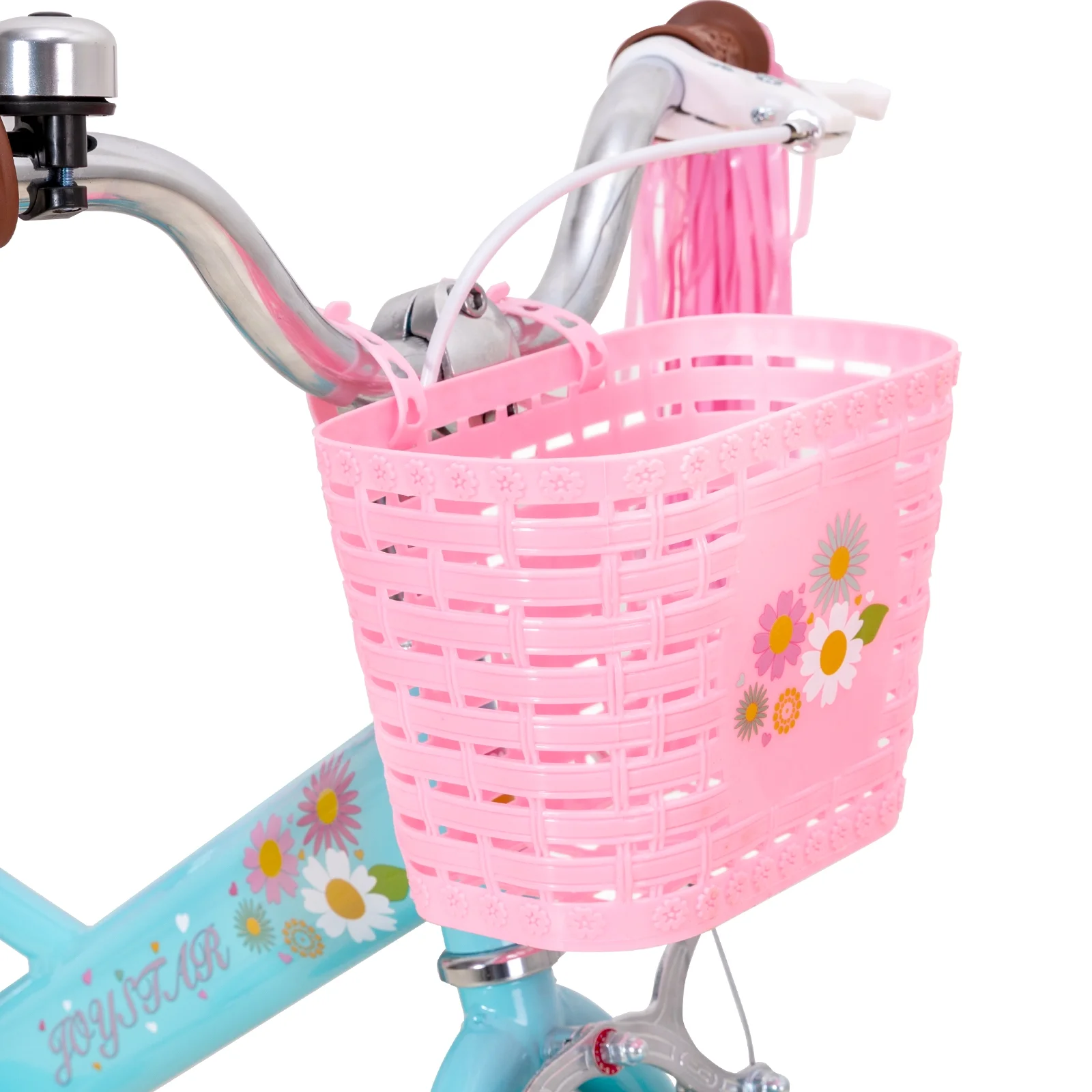 JOYSTAR Little Daisy 14 Inch Kids Bike for 3 4 5 Years Girls with Handbrake Children Princess Bicycle with Training Wheels Basket Streamer Toddler Cycle Bikes Blue - Image 10