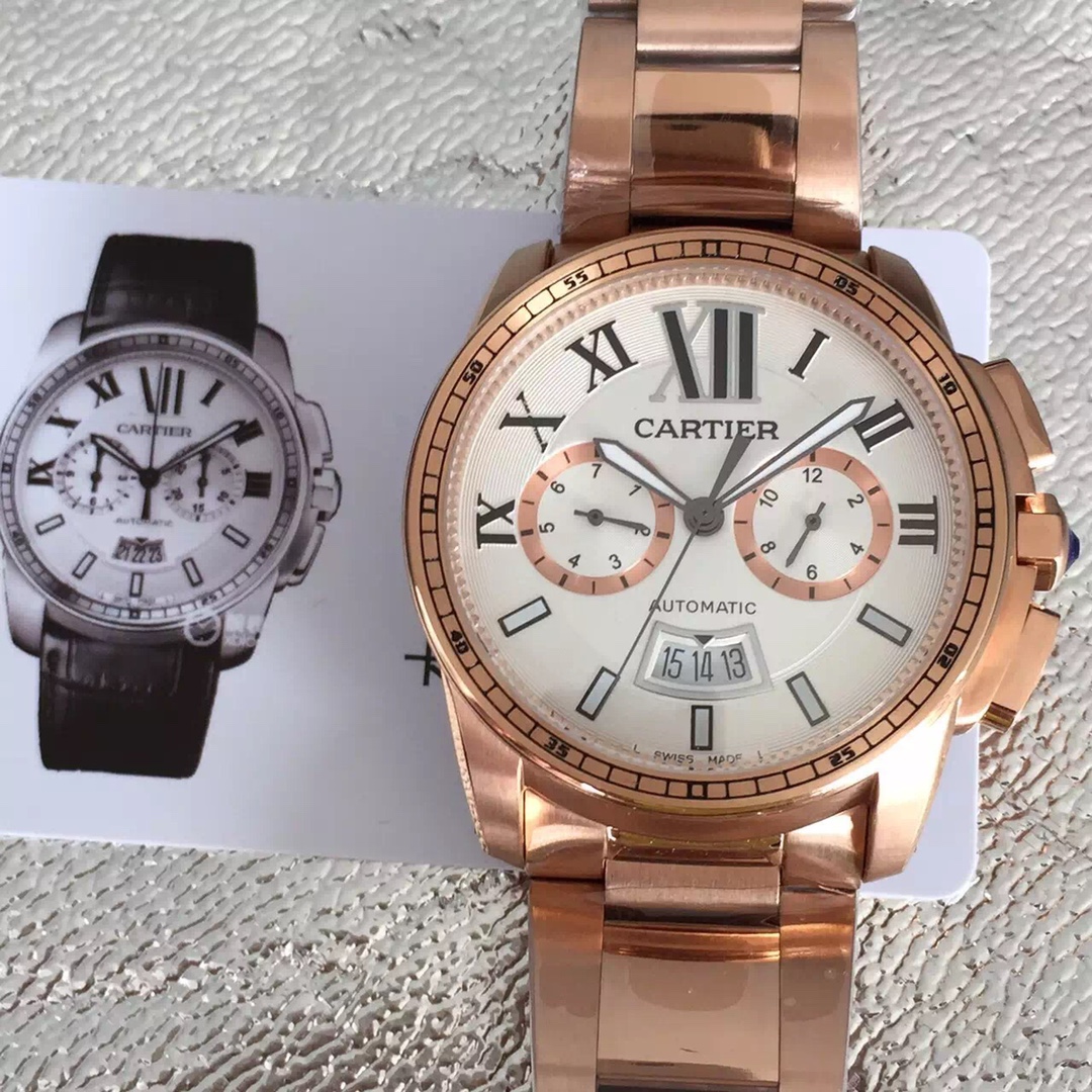 Cartier Calibre Chronograph Men's Watch(1:1 replica) - Top club