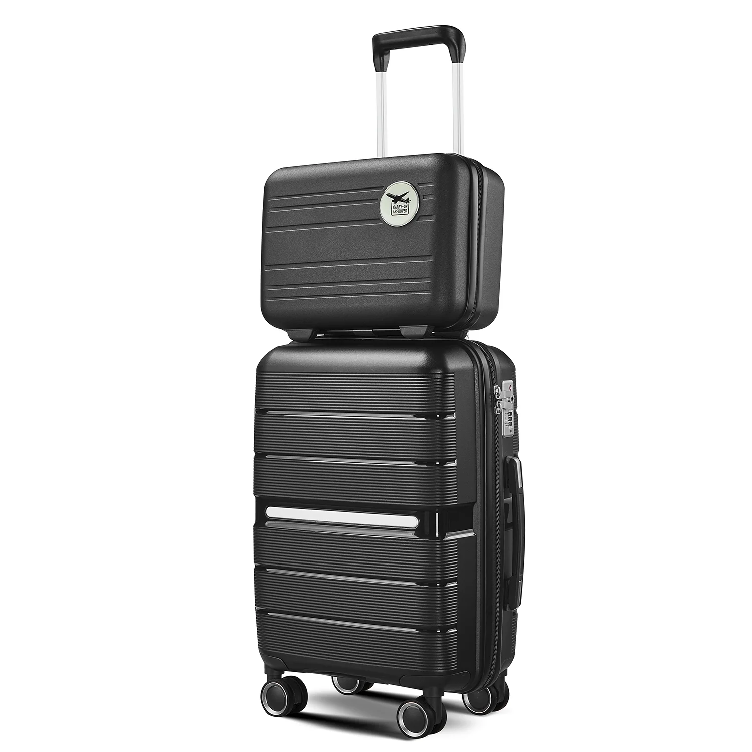 4 Piece Luggage Set, Expandable Lightweight Suitcase Set, PP Materials Travel Luggage with TSA Lock Spinner Wheels, White (14/20/24/28) - Image 51