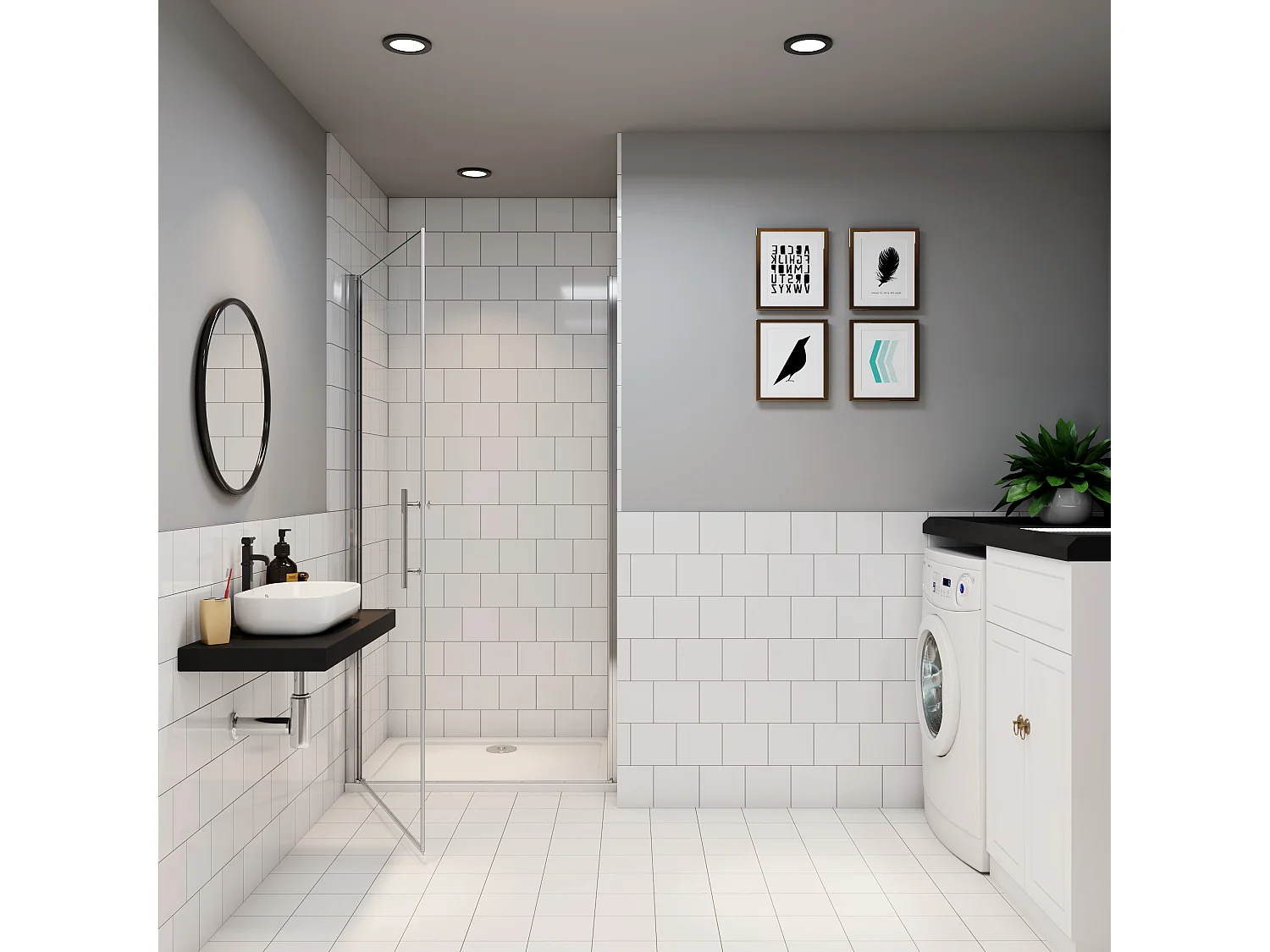 AICA Porte de Douche Battante 90x180cm, en Verre Trempé Anticalcaire 6mm, porte de douche pivotante avec Profilé chromé, Installation en Niche
