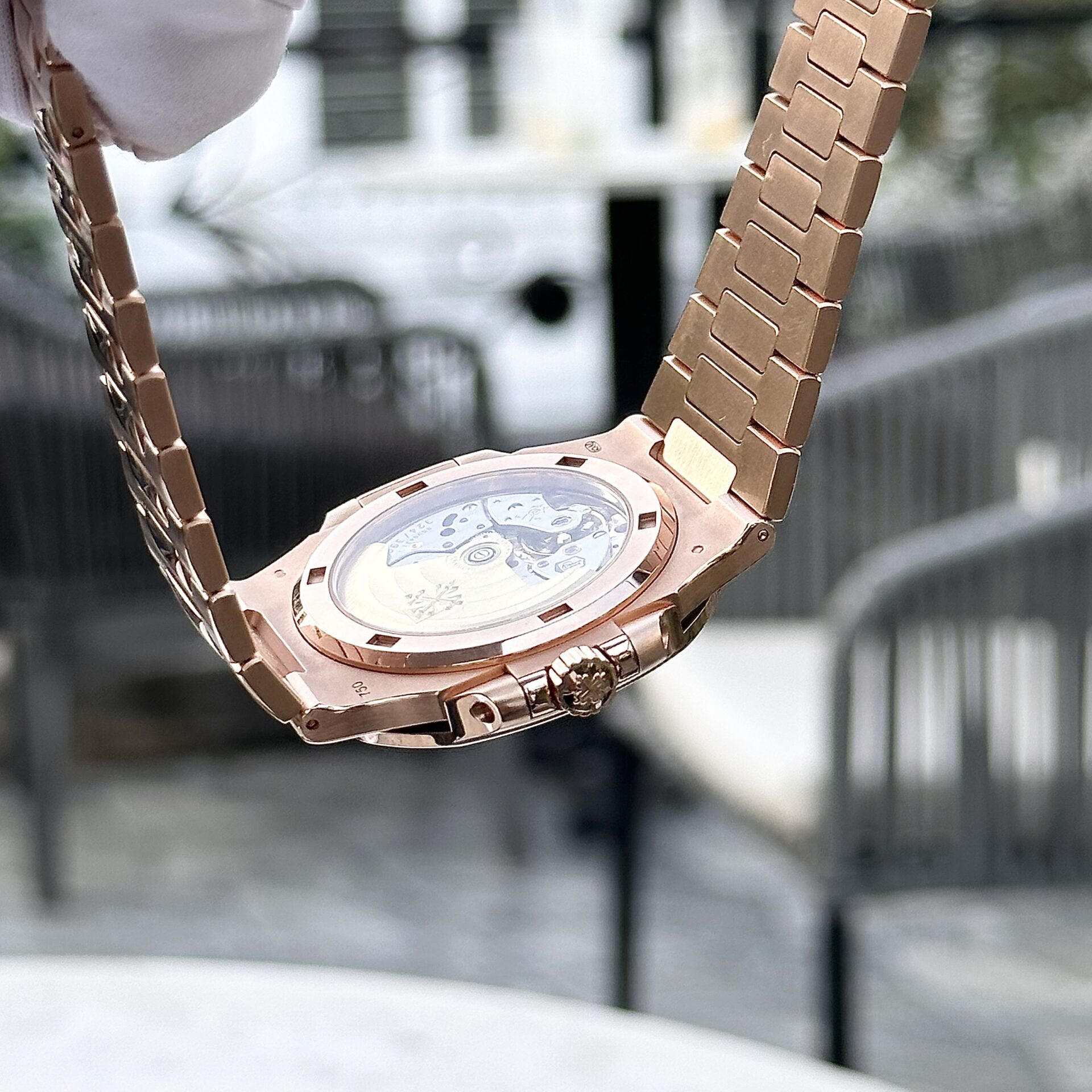 Patek Philippe Nautilus 5723 Gold Wrapped With Moissanite Baguette Diamonds 3K 40mm - Top club