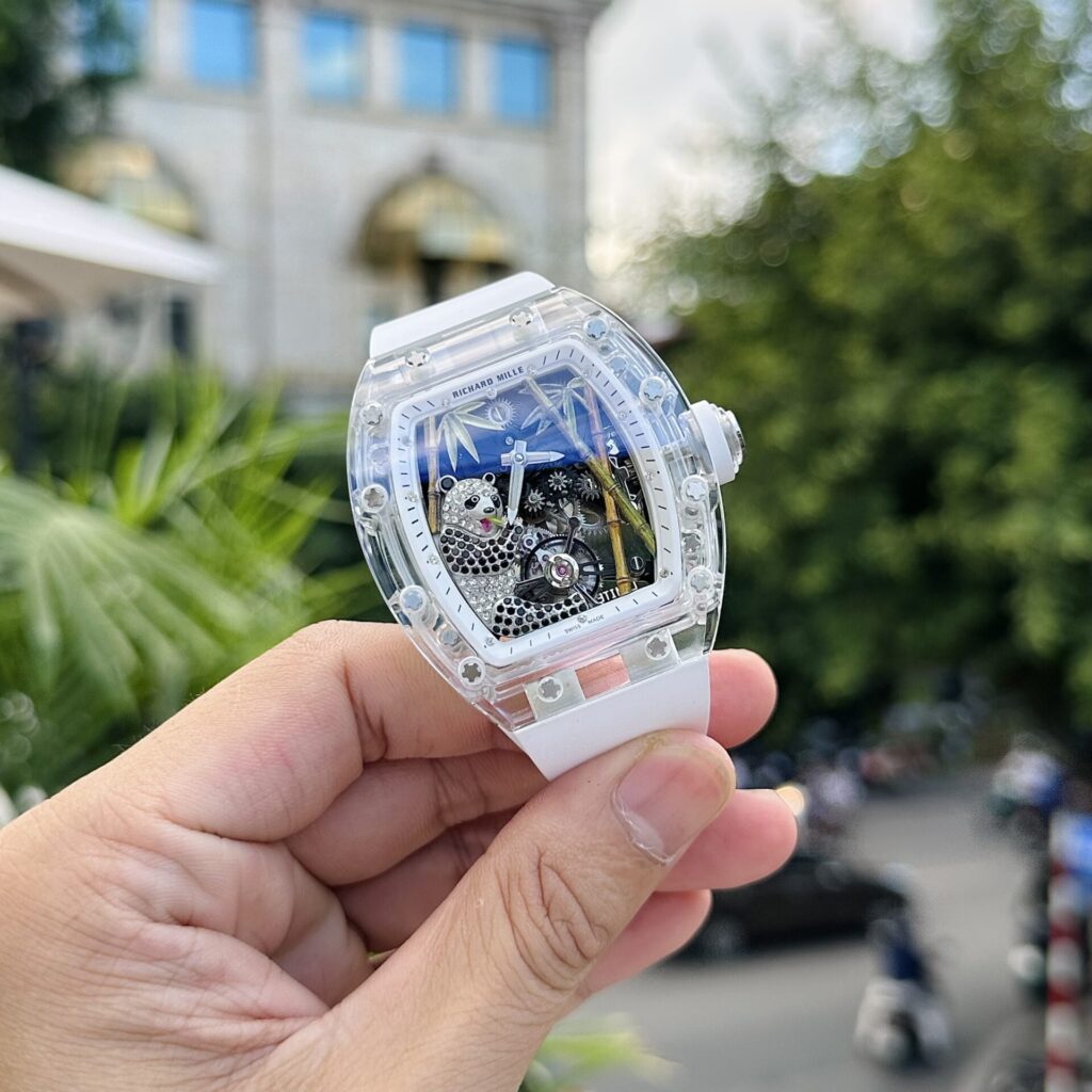Richard Mille Replica Watch RM26-01 Tourbillon Sapphire Motifs Panda 43mm - Elite Watch Atelier
