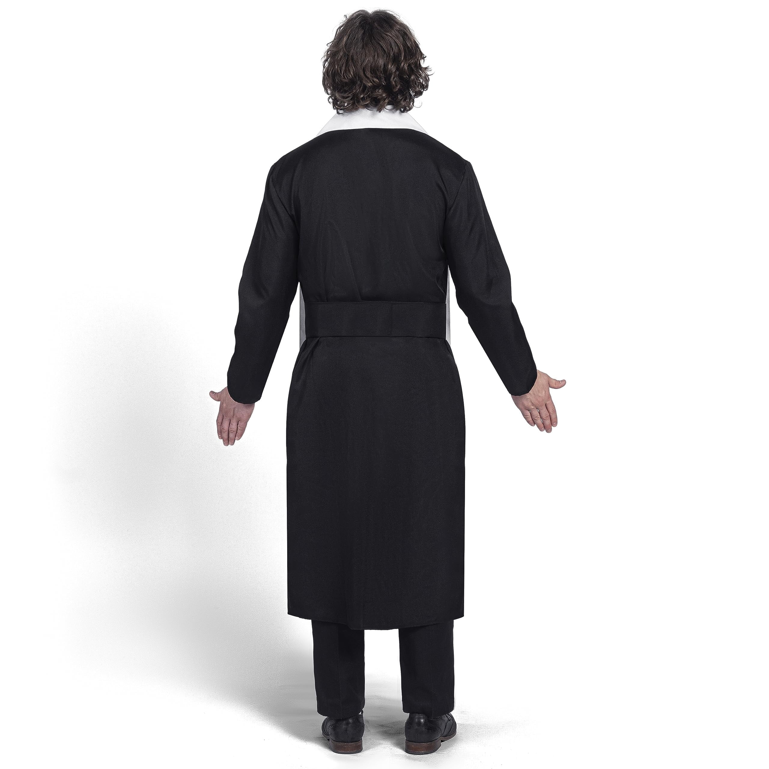 Joyfy Men's Priest Costume Black Priest Father Robe Stole for Halloween Party Dress up Cosplay - Image 5 Joyfy Men's Priest Costume Black Priest Father Robe Stole for Halloween Party Dress up Cosplay - Image 5