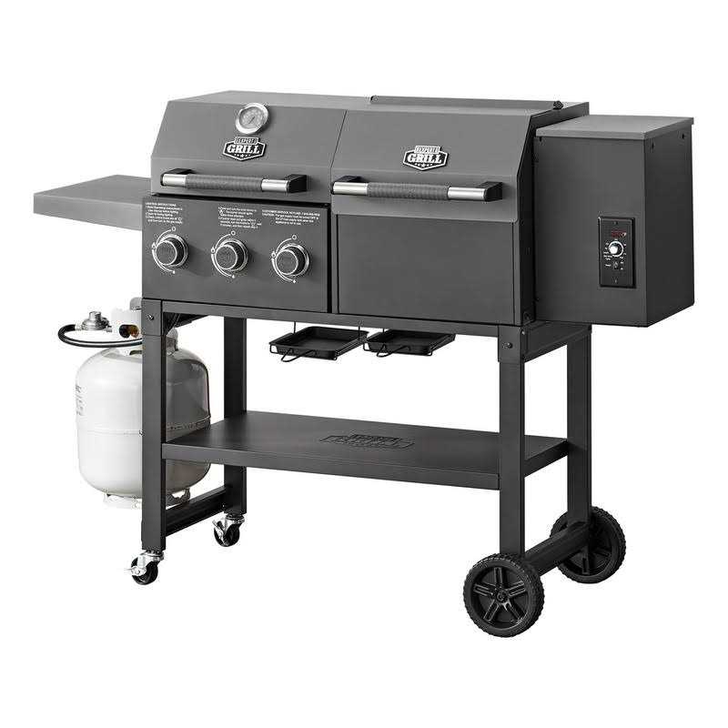 Expert Grill 3 Burner Gas Grill And Pellet Smoker Combo Expert Grill 3 Burner Gas Grill And Pellet Smoker Combo