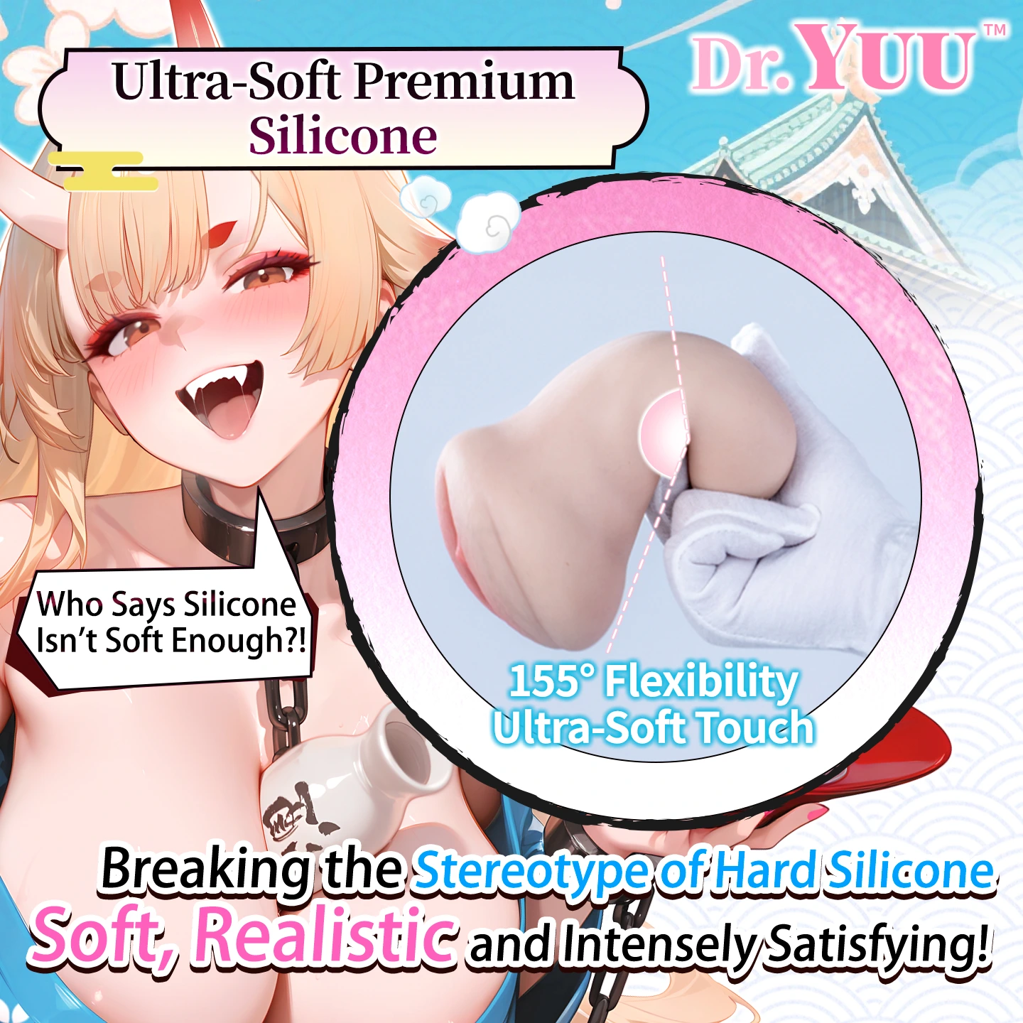 Dr.YUU Masturbator | 1.61 lbs Pure Silicone Sex Toys |  - Dr.YUU
