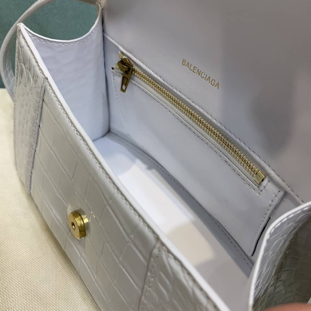 Balenciaga Hourglass Leather Top Handle Replica Bag - Replicaclubs