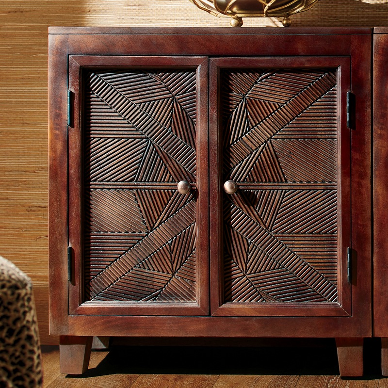 Crossed Carved Cabinet - MIDNIGHT VELVET CATALOG