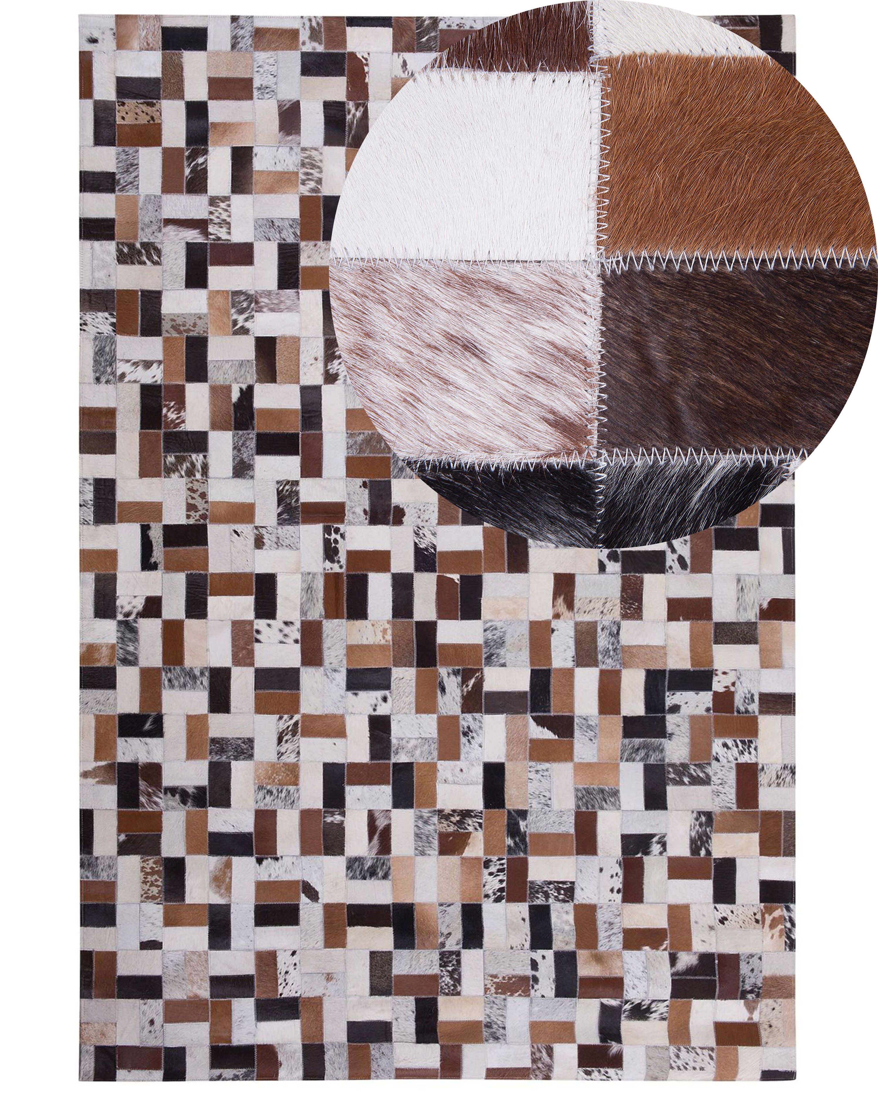 Rug CESME Multicolour 160 x 230 cm Leather