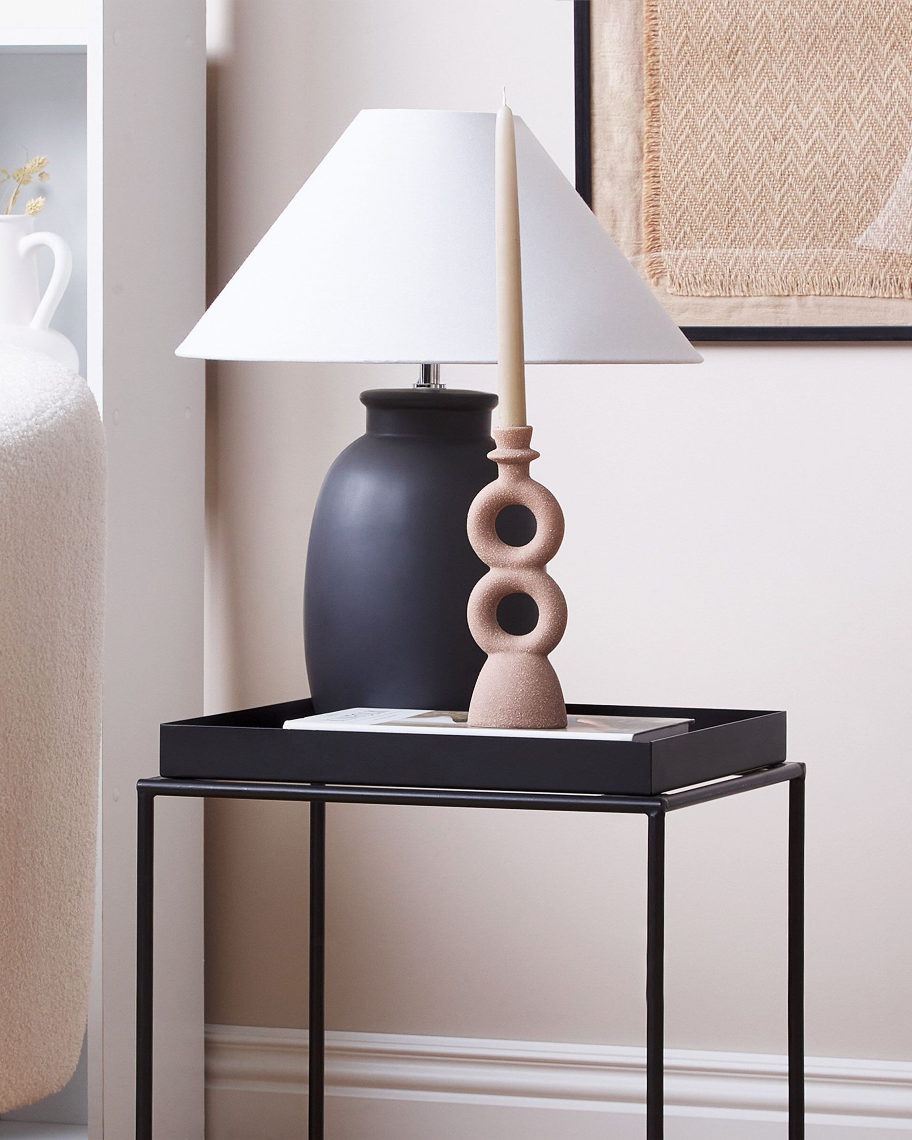 Candle Holder NAOUSA Ceramic 23 cm Beige