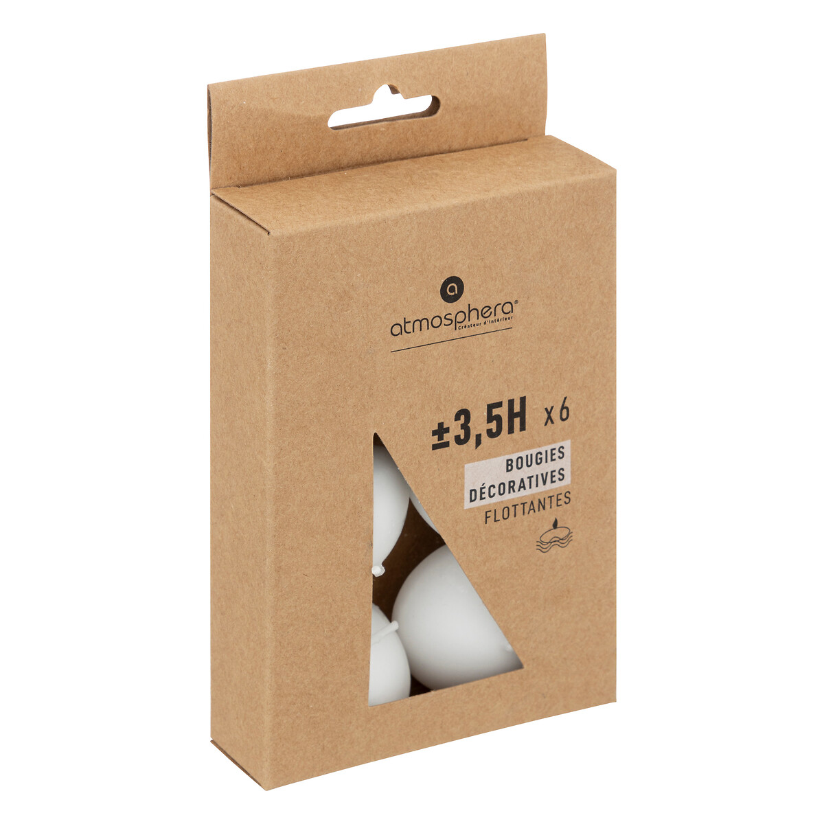 6 Scented candles "Many" White, 26g