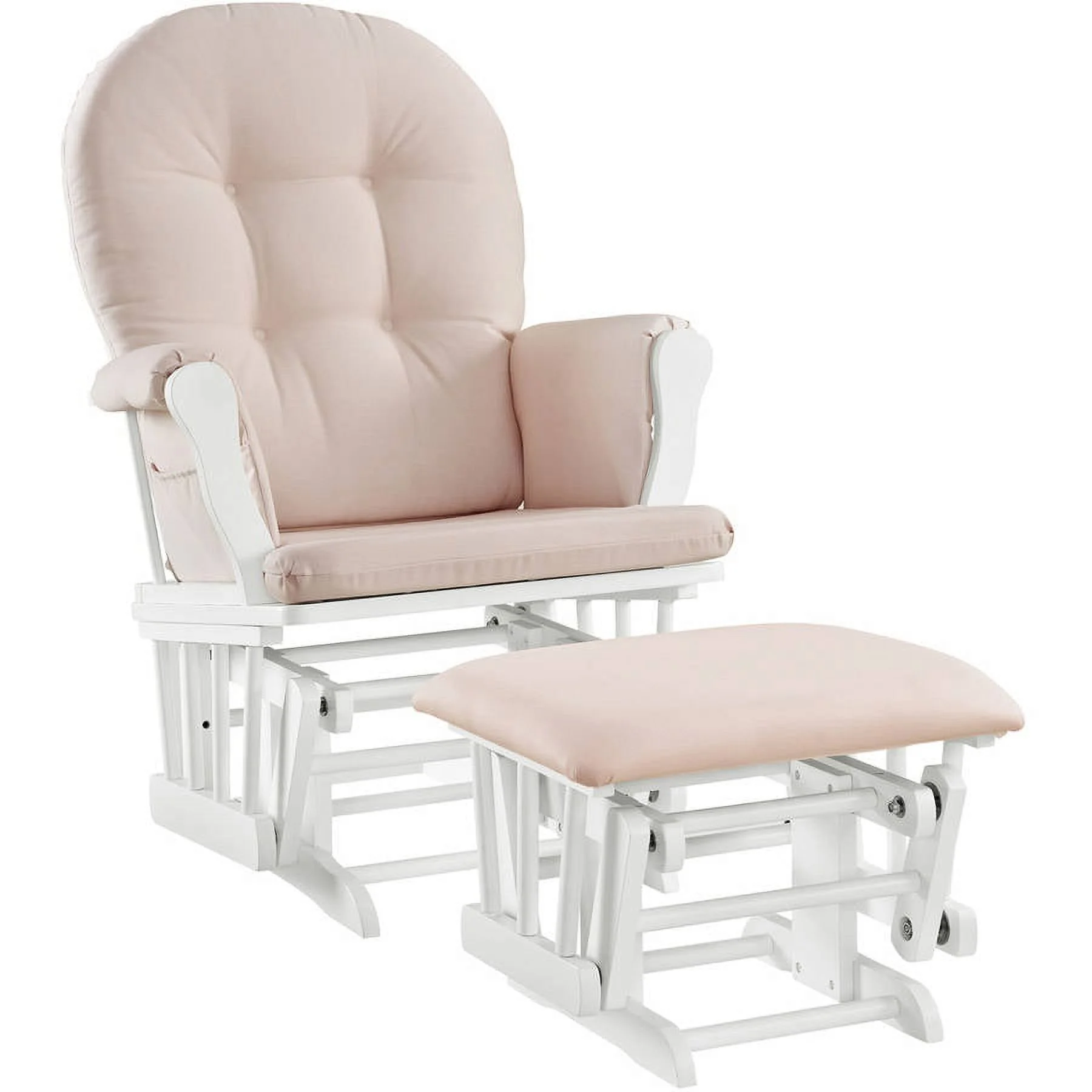 Angel Line Windsor Glider and Ottoman, Natural Finish with Gray Cushions - Image 34