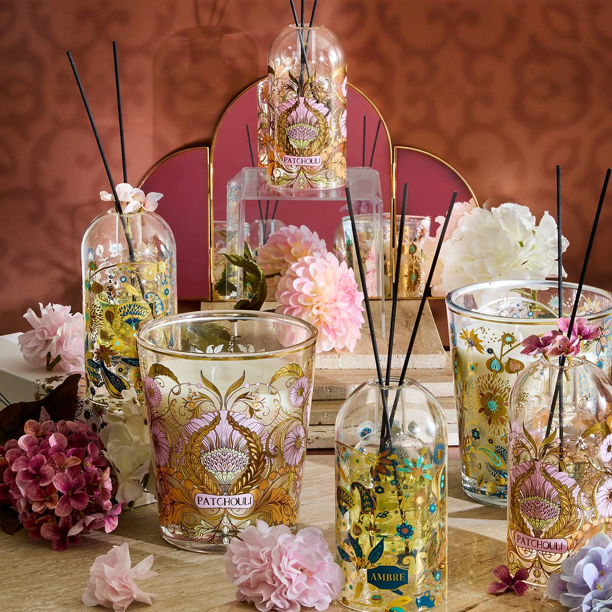 Scented Candle "Ilan" Floral scent, Patchouli, 820g