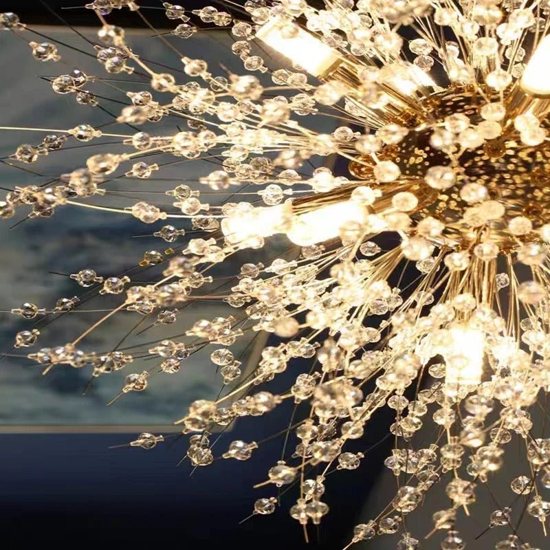 BloomLuxe – Paardenbloem Kristallen Kroonluchter in Elegant Design