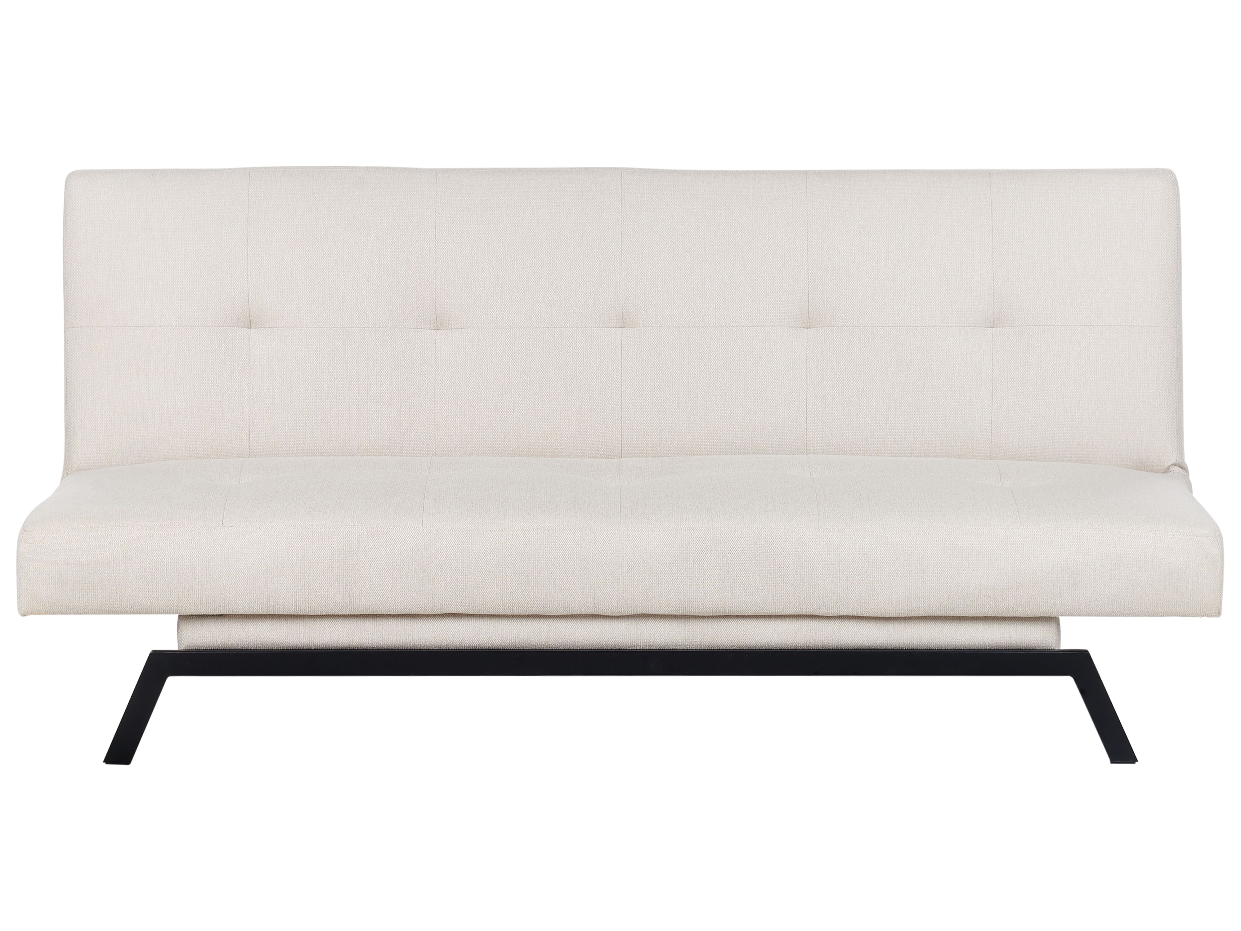 Sofa Bed 3 Seater LEEDS Fabric White