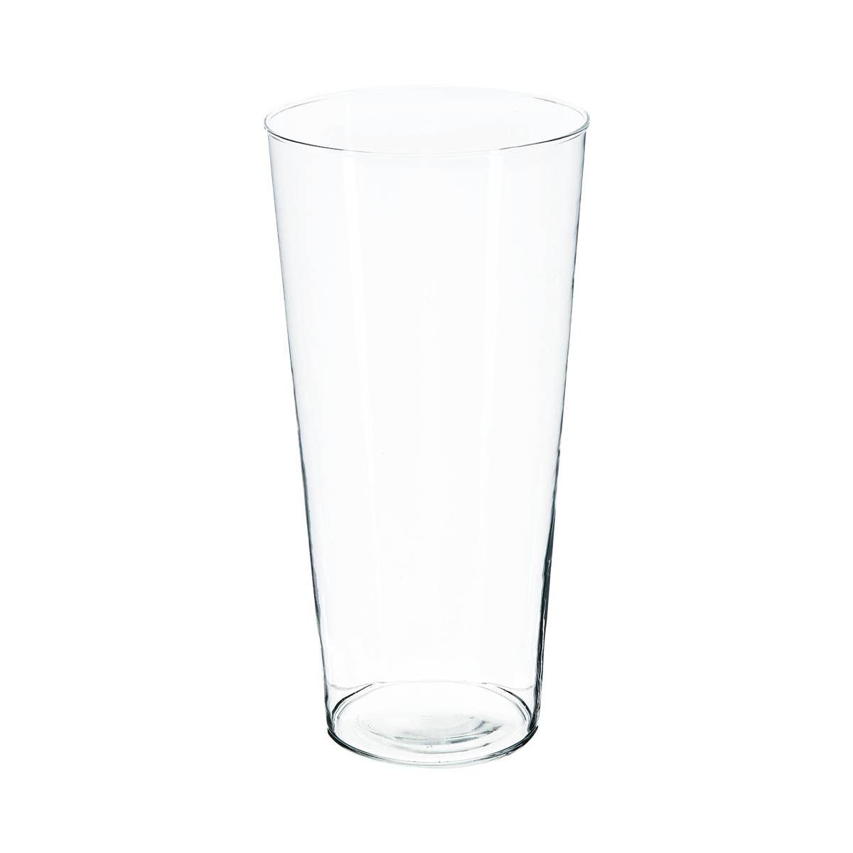 Conical vase, glass H.30 cm