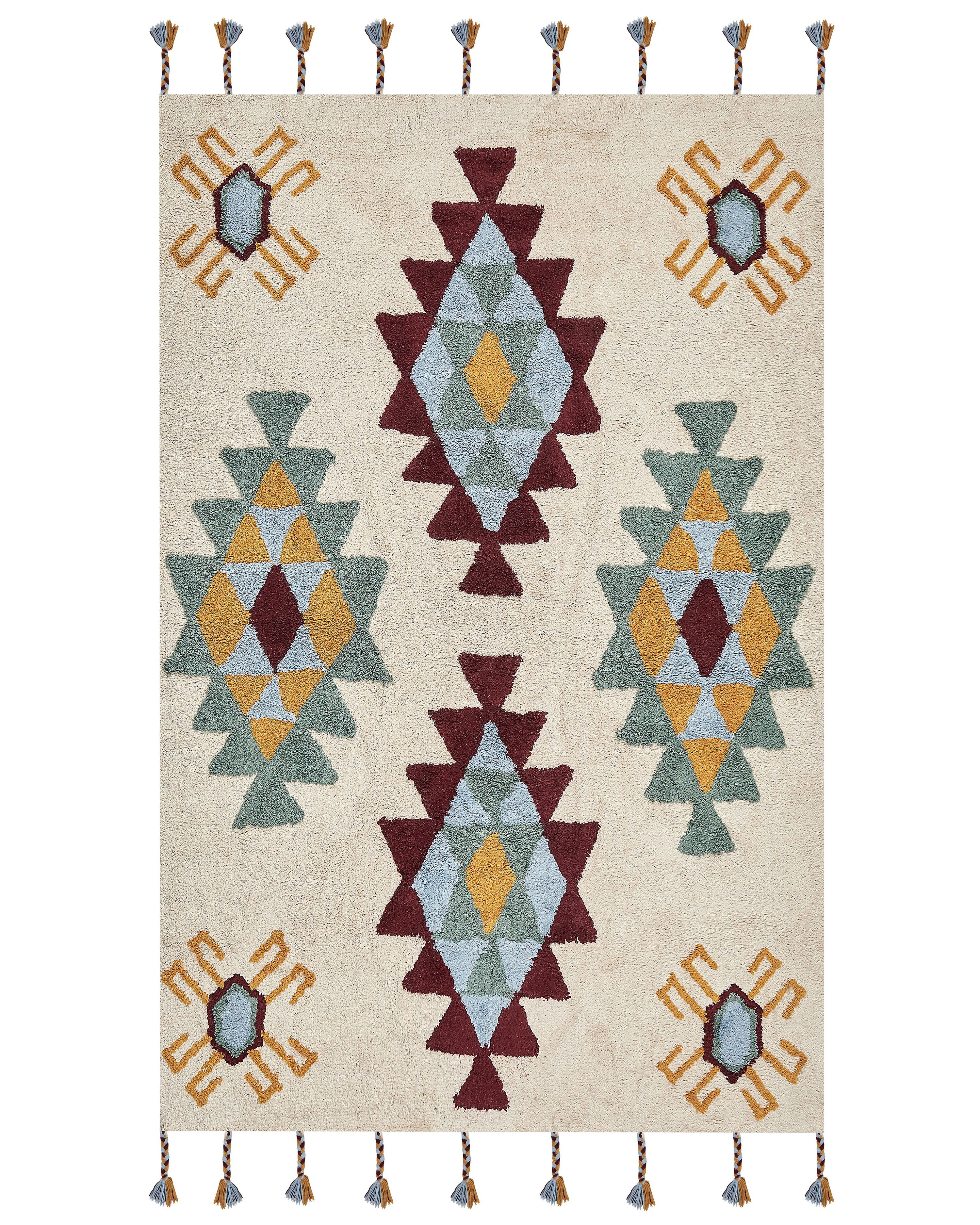 Rug DUZCE Beige 160 x 230 cm Cotton