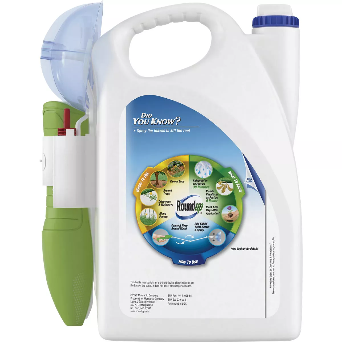 Roundup 1 Gal. Exclusive Formula Weed & Grass Killer with Sure Shot Wand