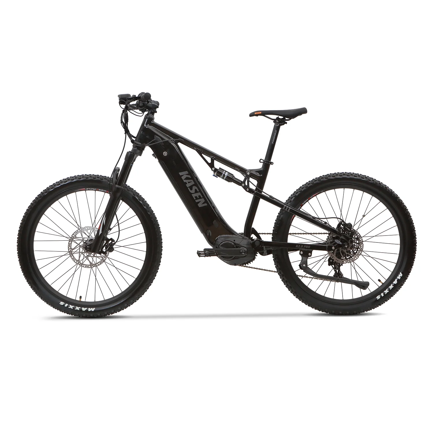 Kasen Electric Mountain Bike Mid-driven 500w 48v 15ah Full Suspension Throttle and Pedal Assist - Image 2