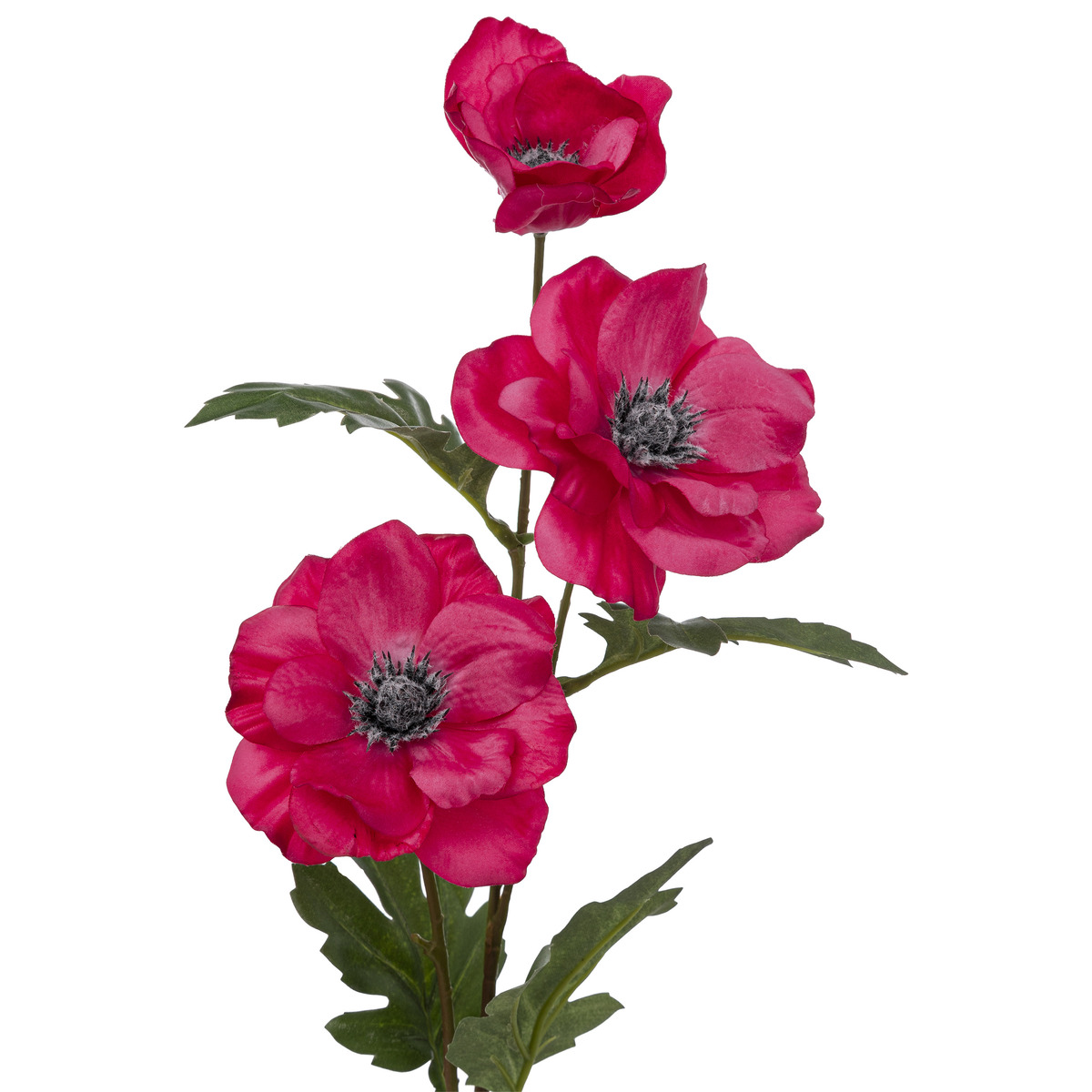 Artificial anemone stem Fuchsia pink, H.69 cm