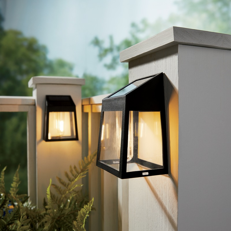 Set of 2 Solar Wall Lights with Filament LED - MIDNIGHT VELVET CATALOG