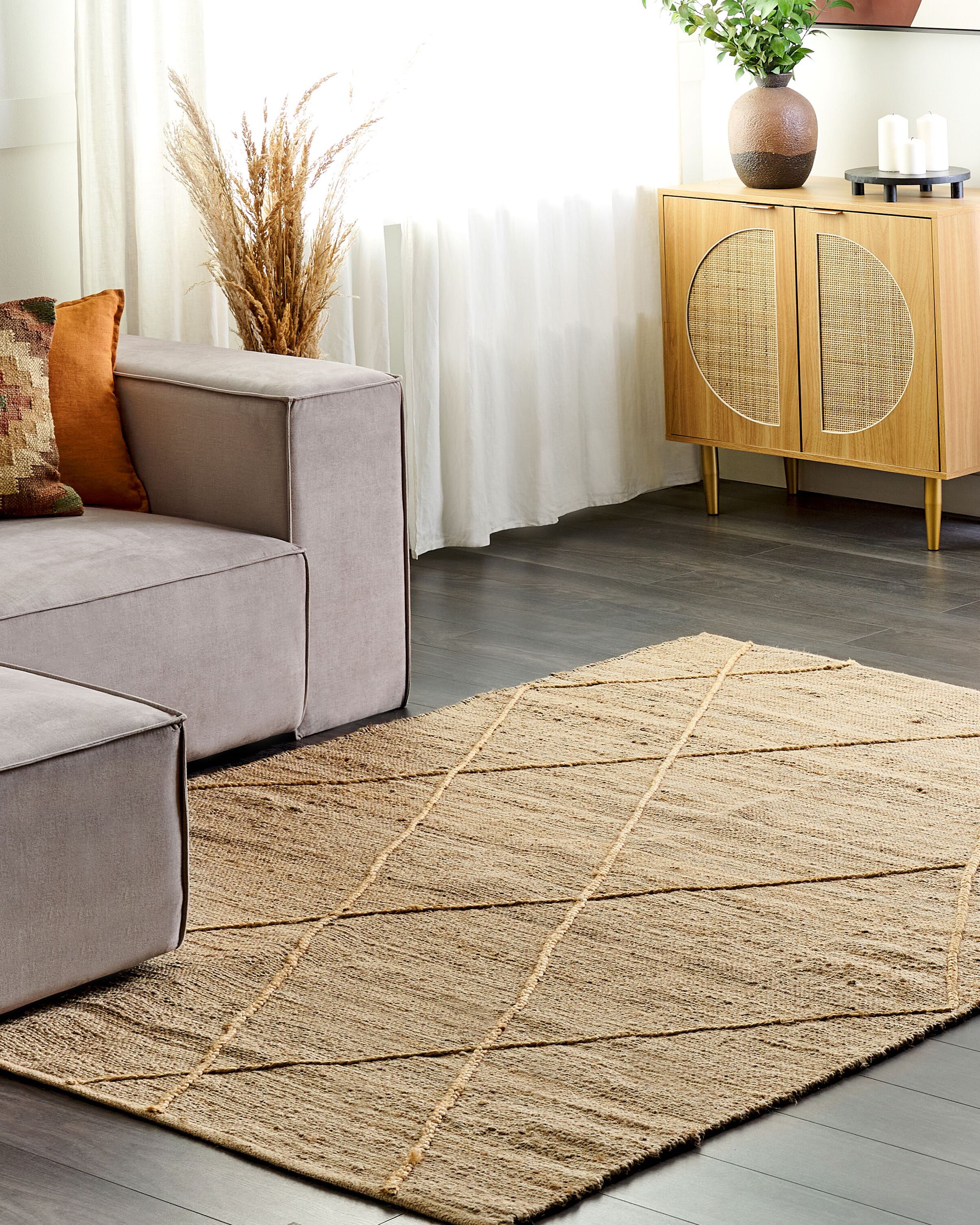 Rug YUVACIK Beige 160 x 230 cm Jute