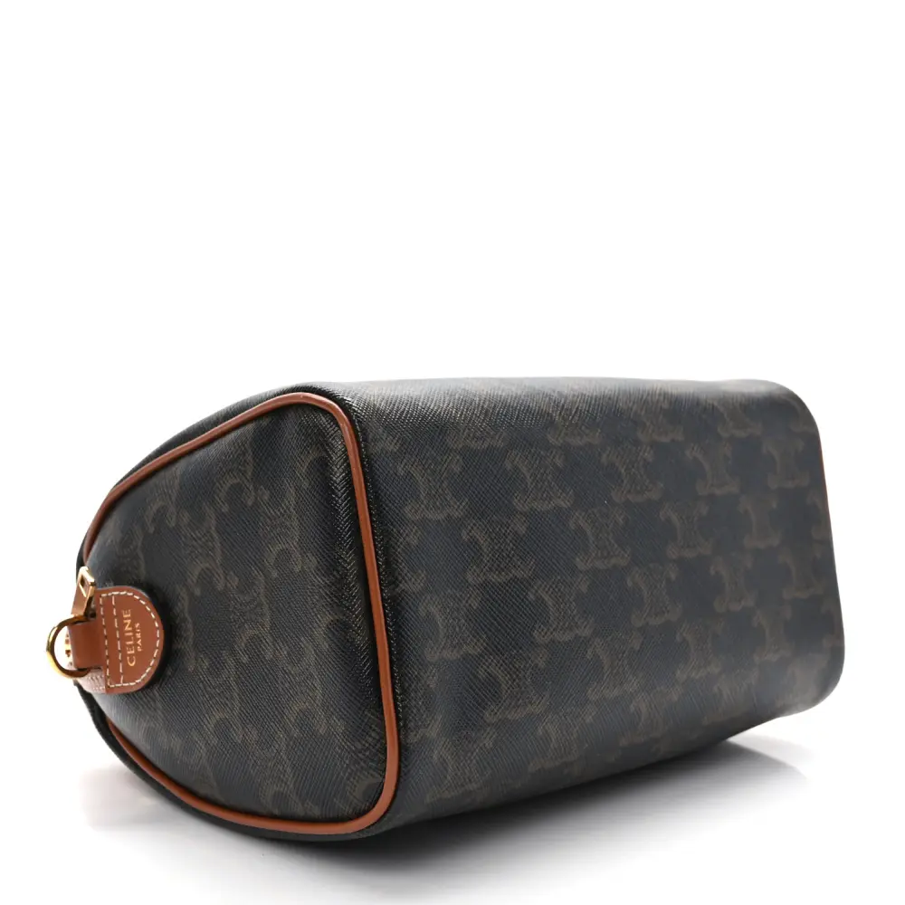 Superfake Celine Small Boston Bag – Triomphe Canvas & Calfskin1:1High-quality replica
