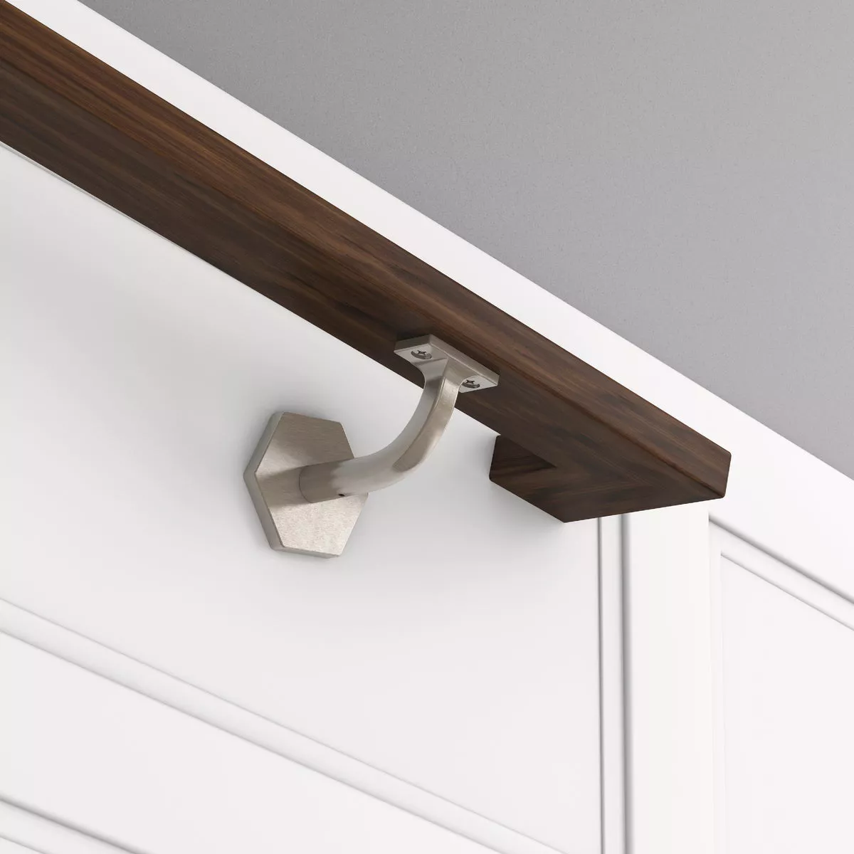 National Hardware Powell 3 In. Satin Nickel Handrail Bracket