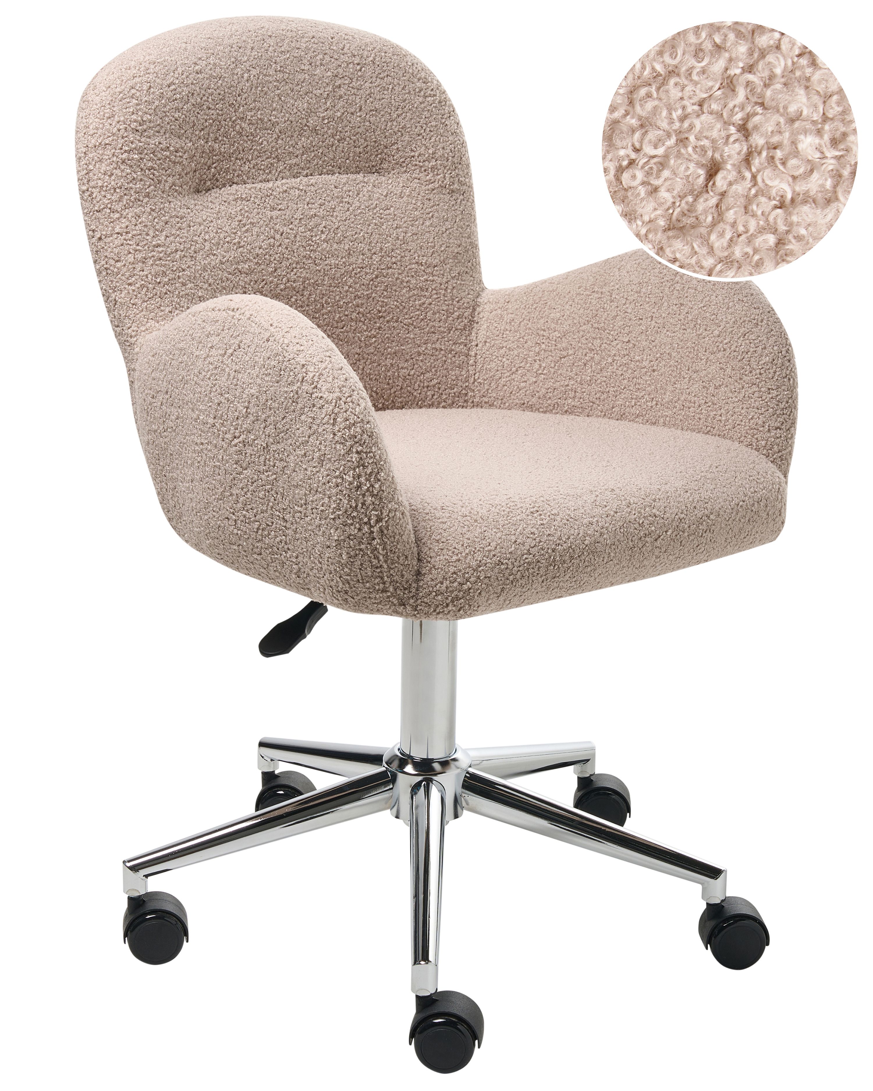 Desk Chair PRIDDY Boucle Beige
