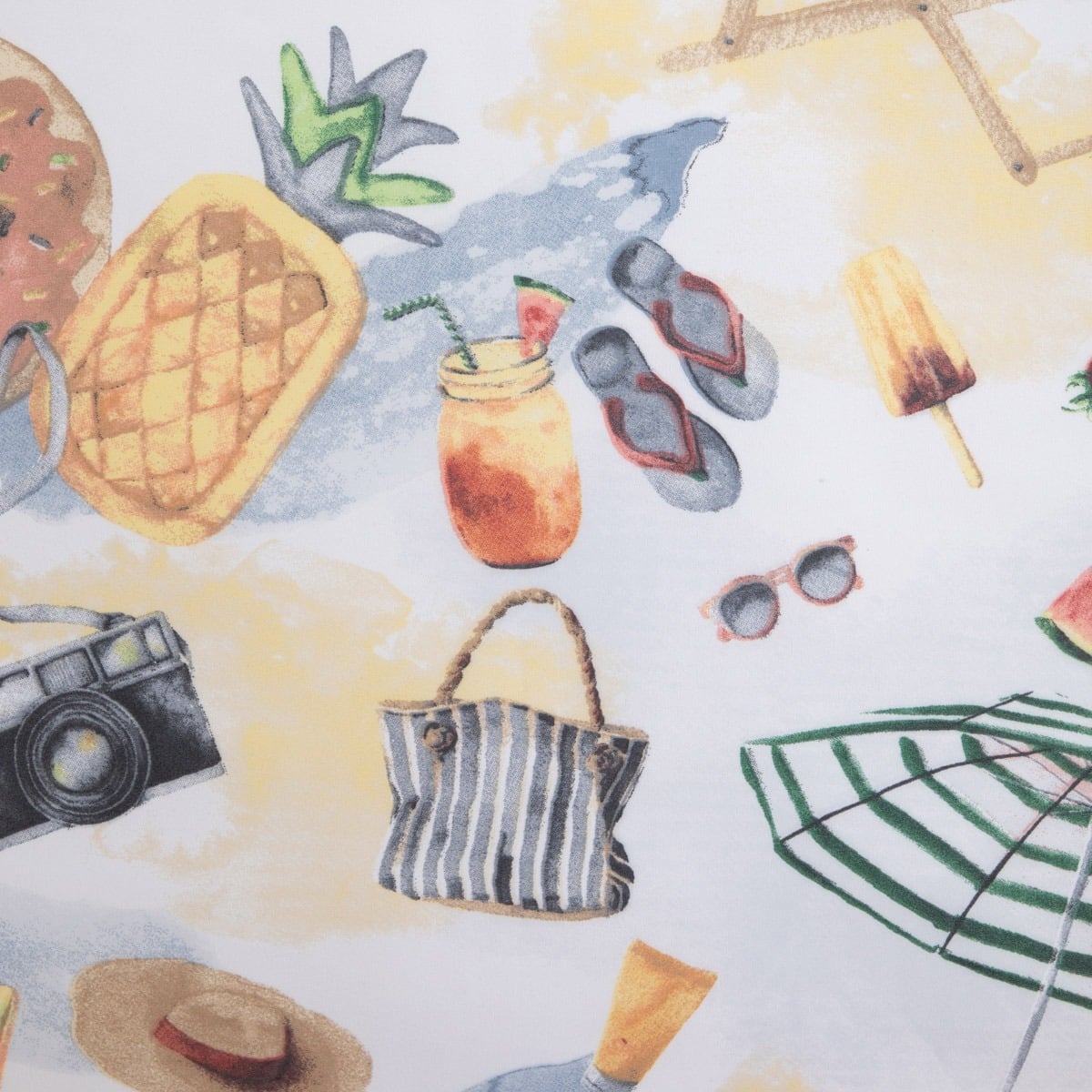 Pościel PLAYA z mikrofibry dwustronna w wakacyjny wzór 160x200 + 2*70x80 cm