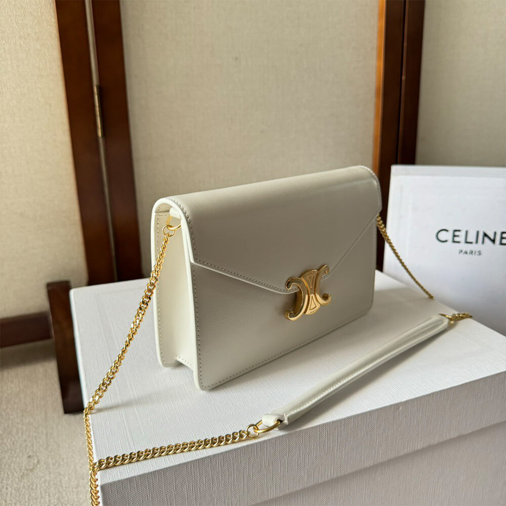 Celine Wallet On Chain Margo in Shiny calfskin Bag1:1High-quality replica