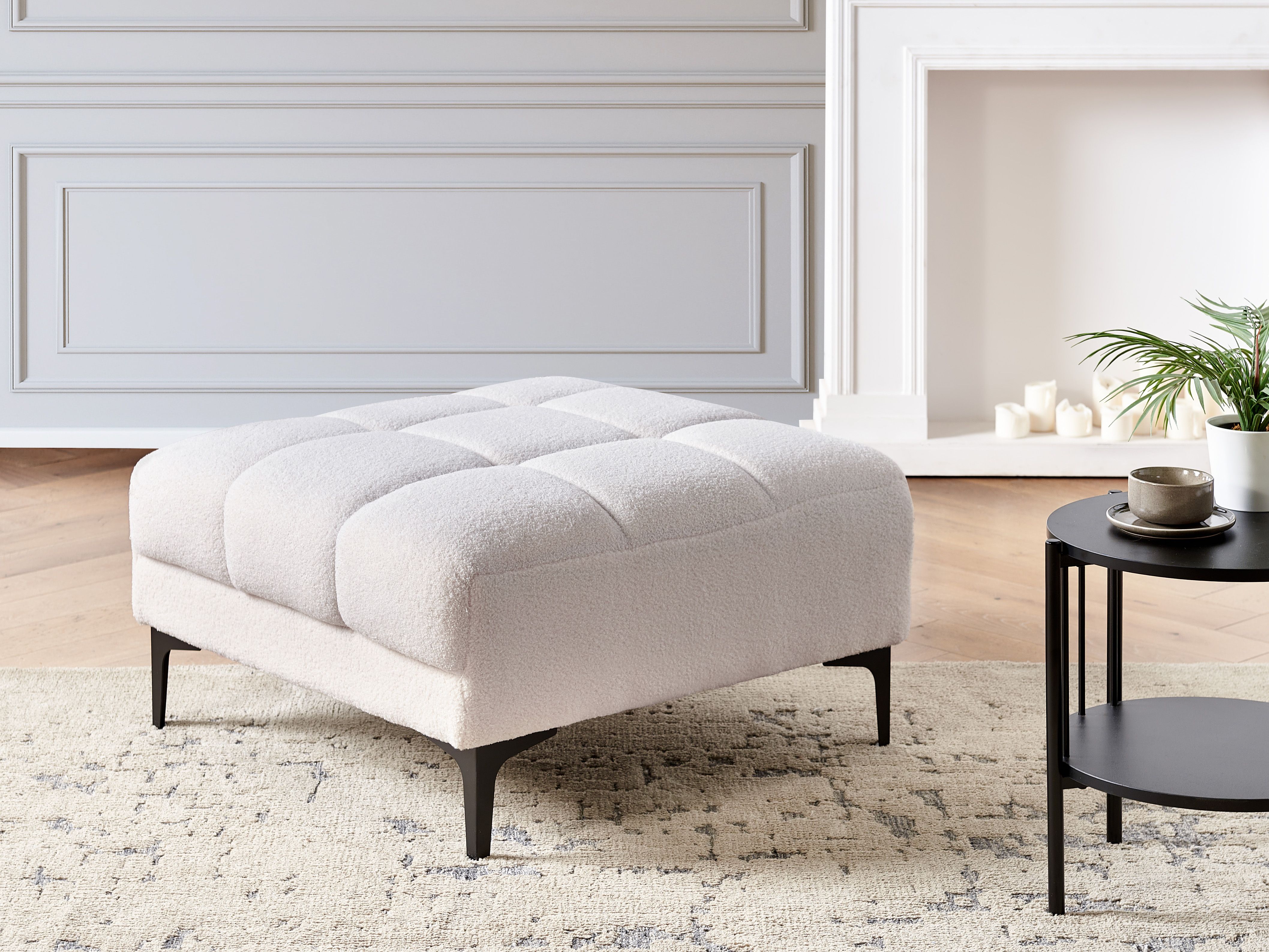 Ottoman ALNES Boucle White