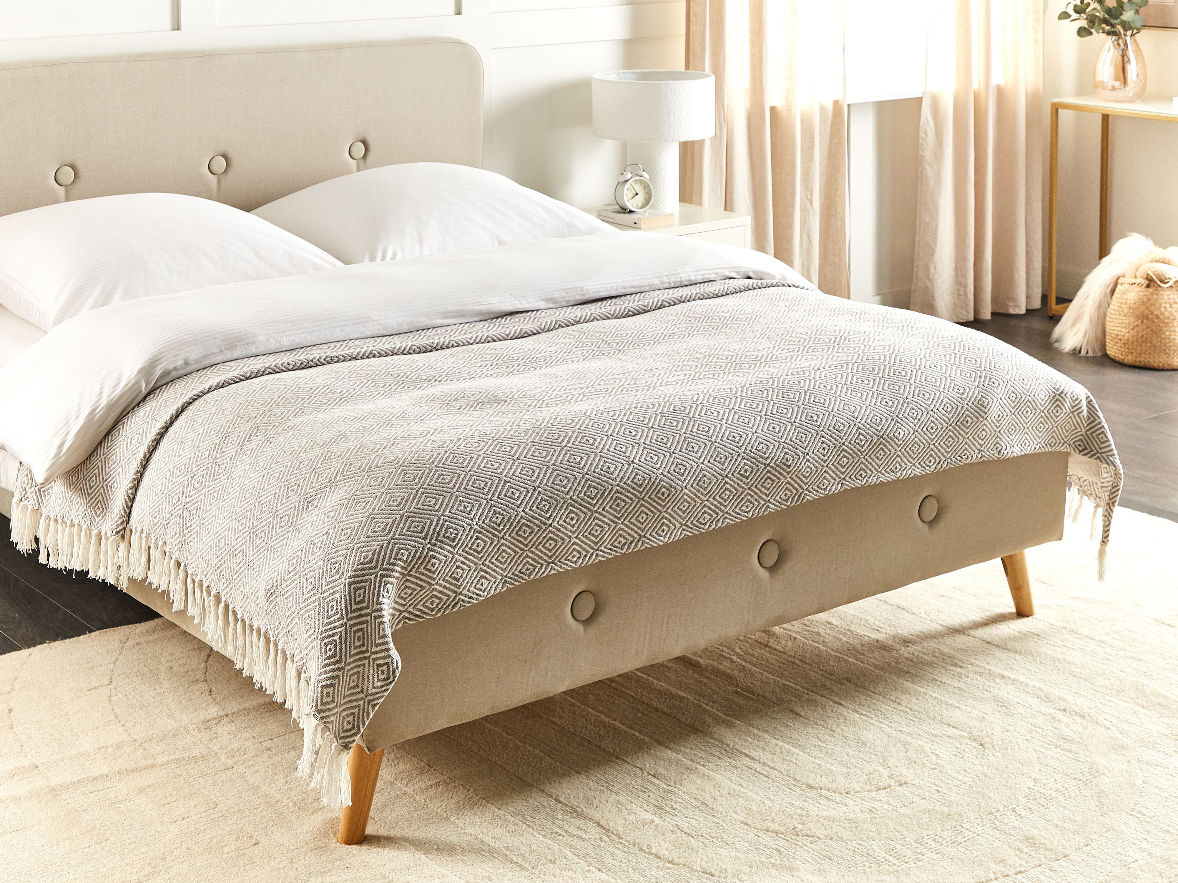 Bedspread TOUTLI Cotton 220 x 240 cm Taupe