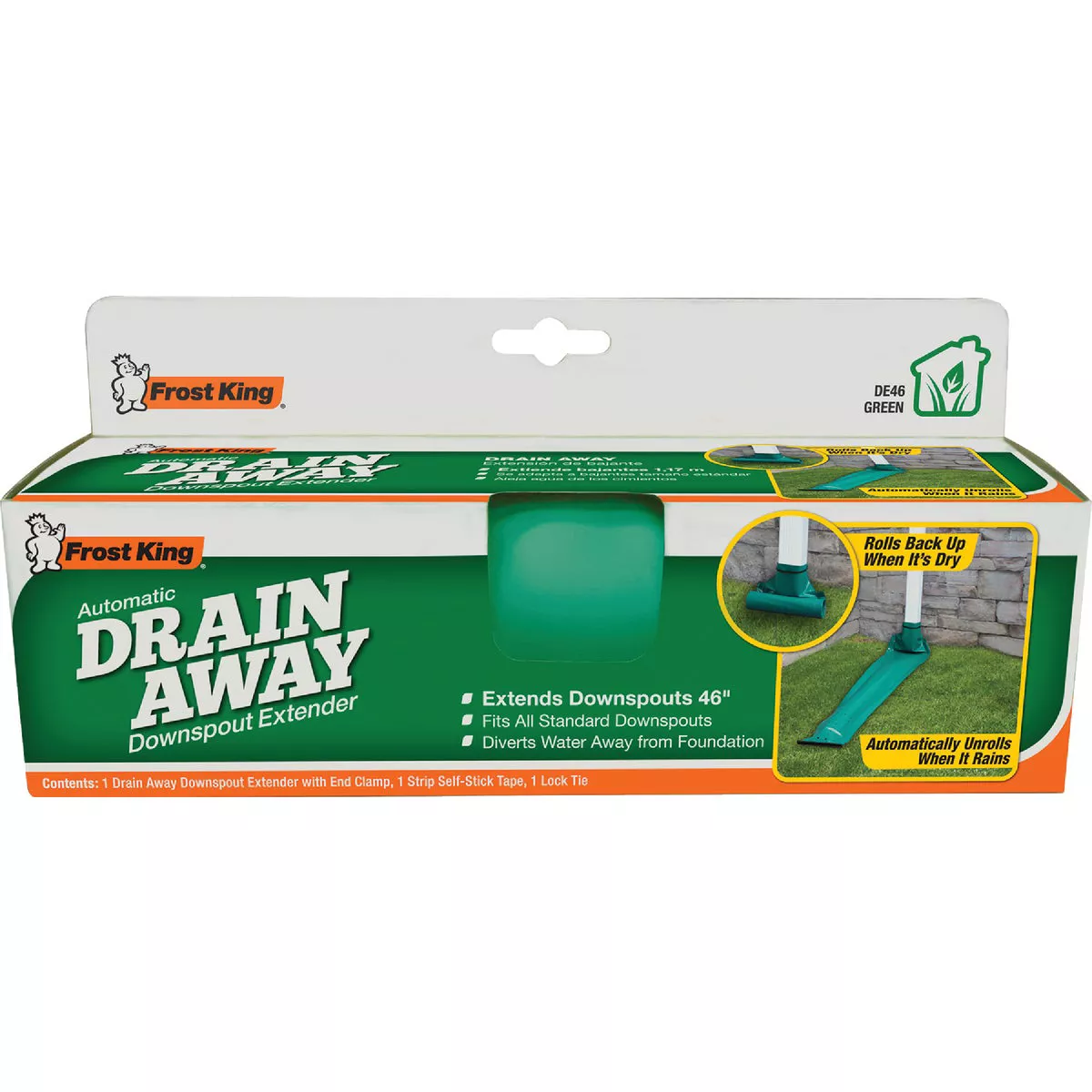 Frost King Automatic 46 In. Green Downspout Extender