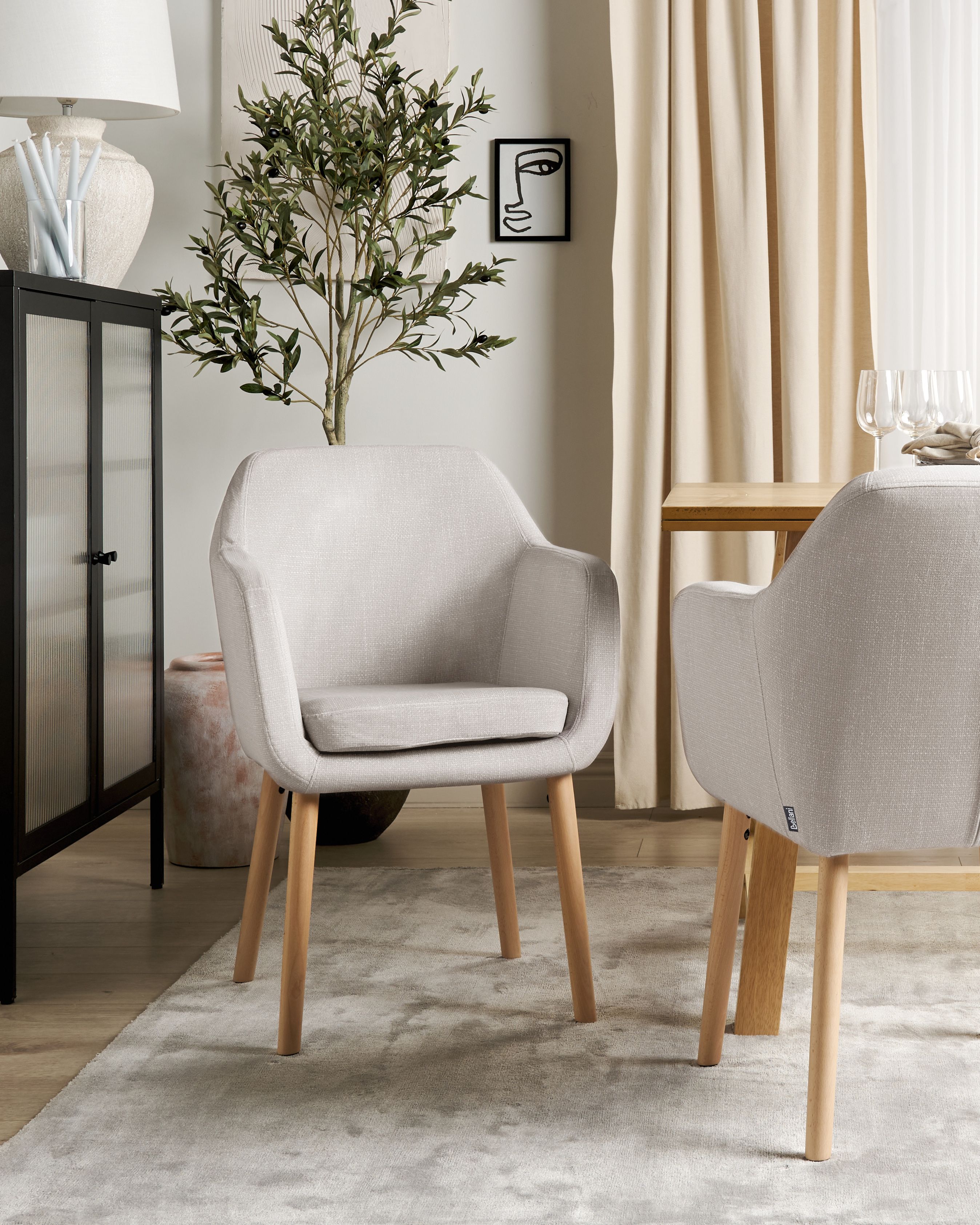 Dining Chair YORKVILLE II Velvet Taupe