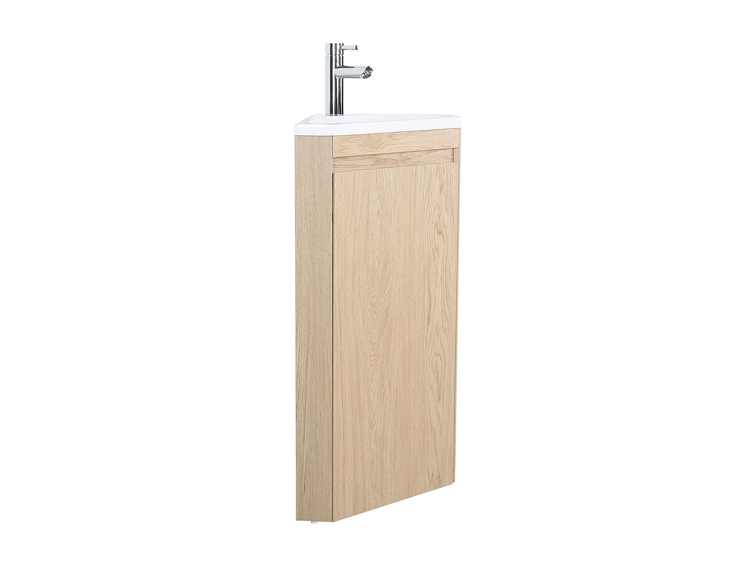 Ensemble lave-mains d'angle SORRENTO sur pieds avec robinet et armoire