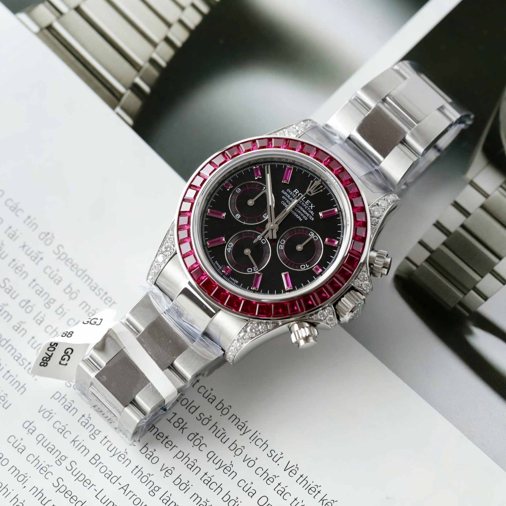 Rolex Best Replica Watch Daytona 126599TRU Custom Ruby Red Baguette 40mm - Top club