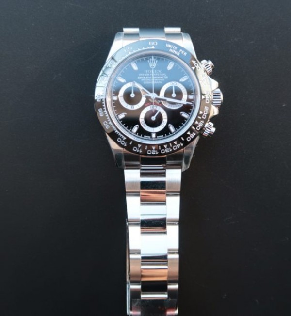 Replica Rolex Daytona 116500 LN Noob Black Dial SS Bracelet A7750 - Top club