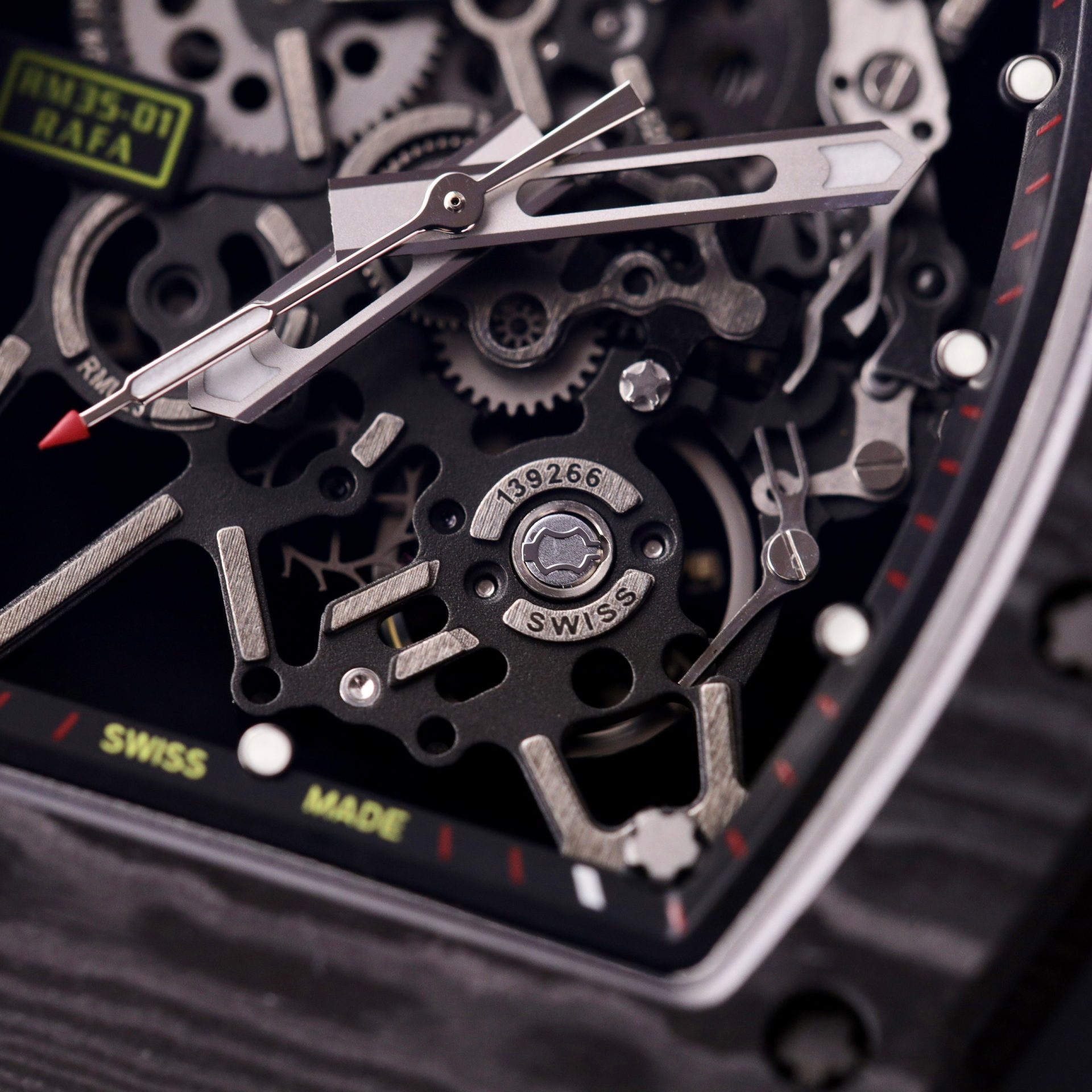 Richard Mille Replica Watch RM35-01 Carbon Rubber Strap BBR Factory 44mm - Top club