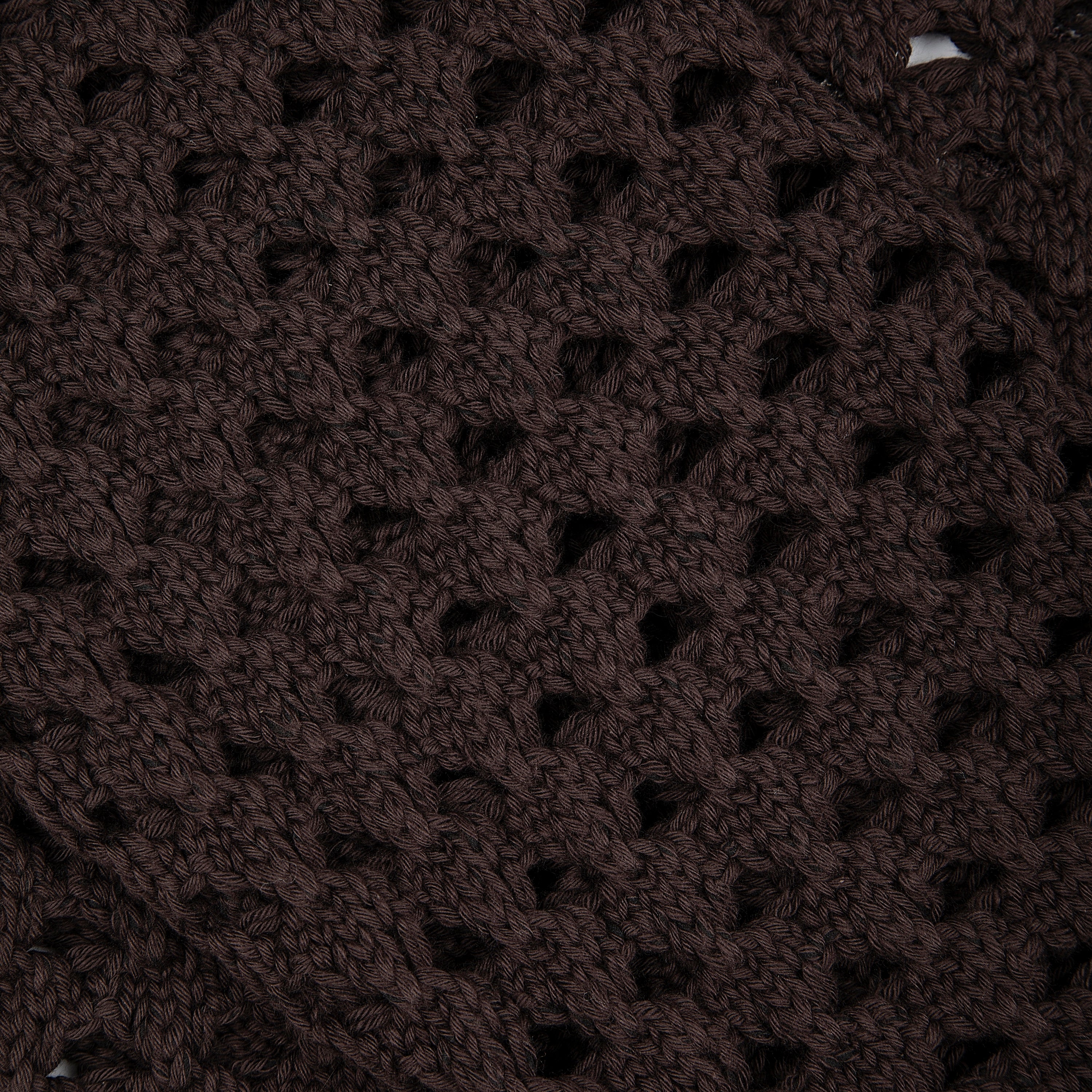 "aziza" crochet zip up brown