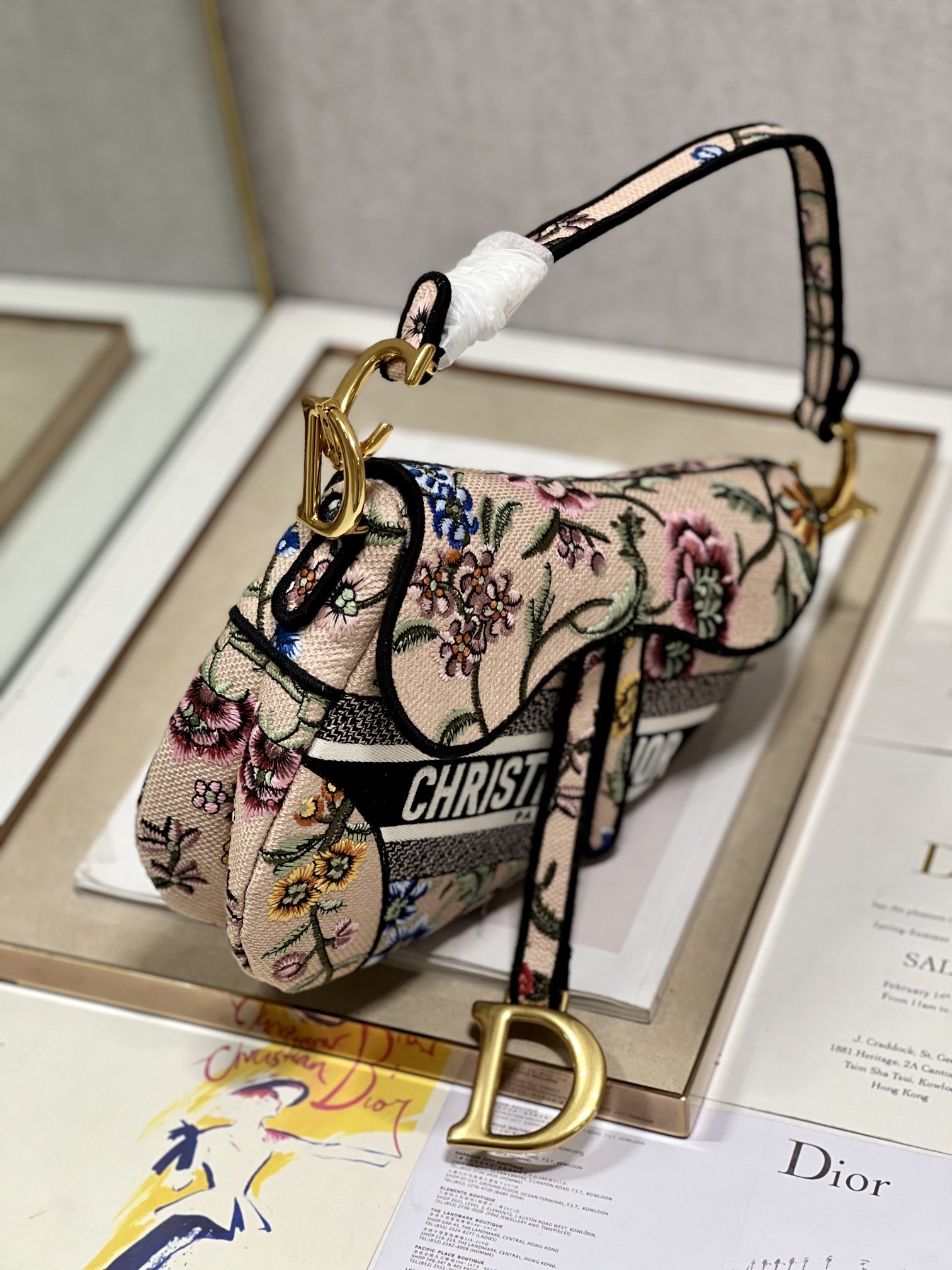 Christian Dior Saddle Bag Beige For Women 10in/25.5 cm1:1High-quality replica