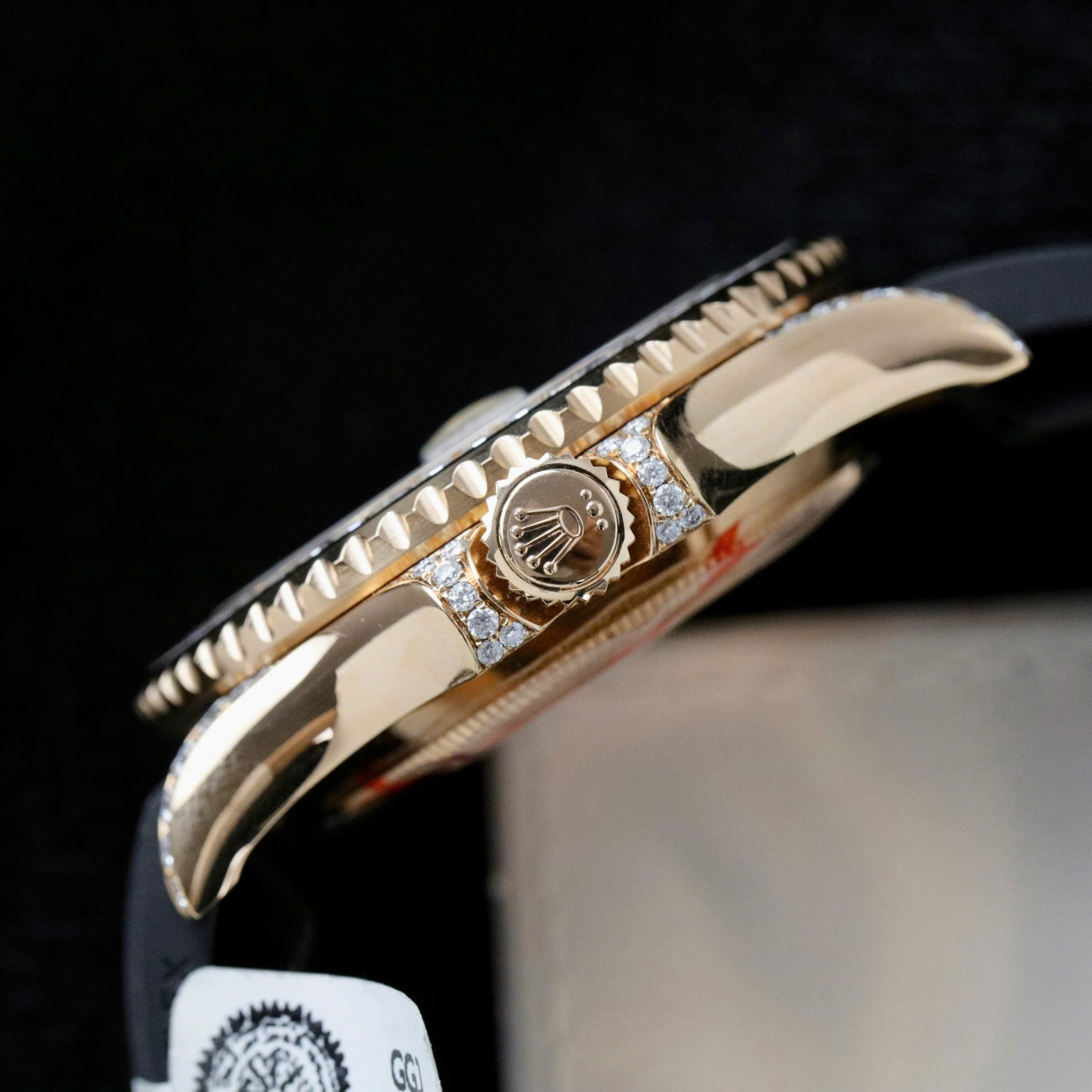 Rolex Yacht-Master Replica Watches Gold Wrapped + Moissanite Diamonds Hong Kong 40mm - Elite Watch Atelier