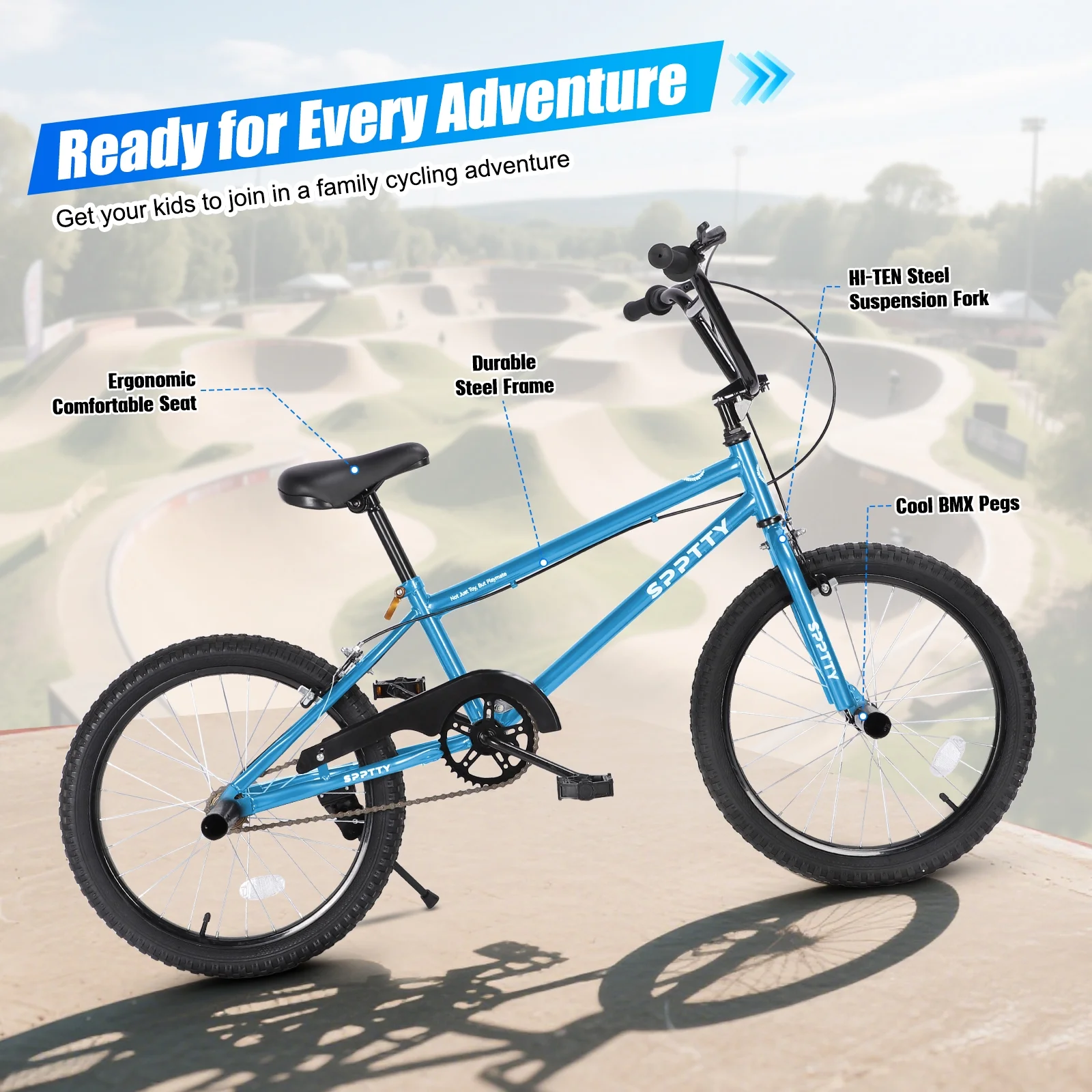SPPTTY 20" Freestyle BMX Bike with 4 Pegs,Kids Bicycle for Teen Beginner, Age 7-14 Years,Multicolor - Image 21