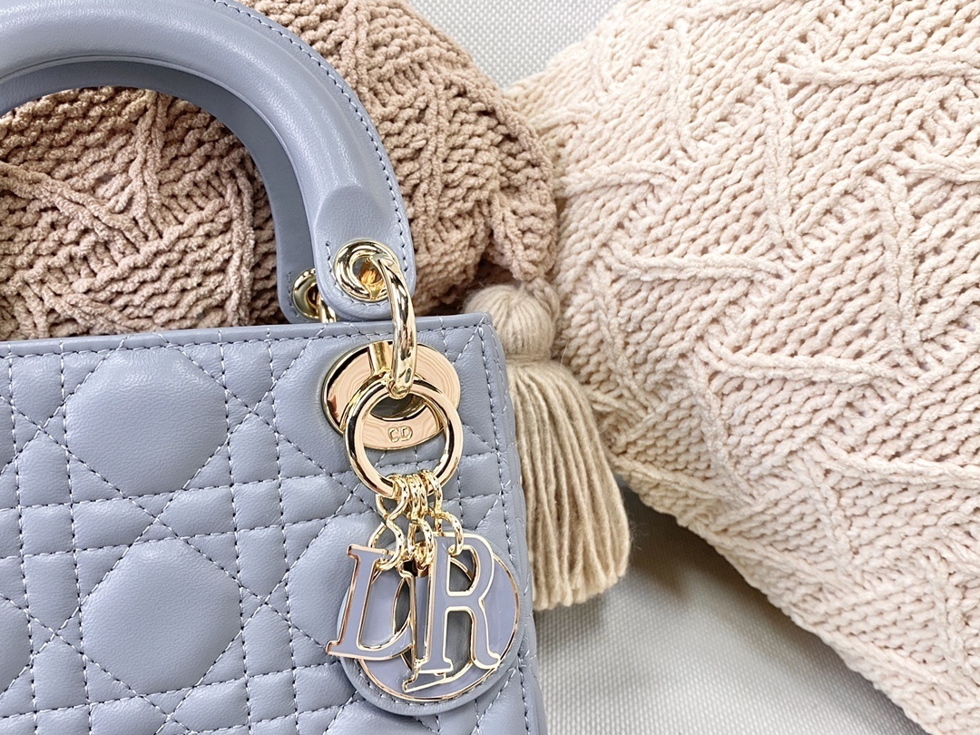 Christian Dior Mini Lady Dior Bag Blue For Women 6.5in/17cm CD M0505SLOI1:1High-quality replica