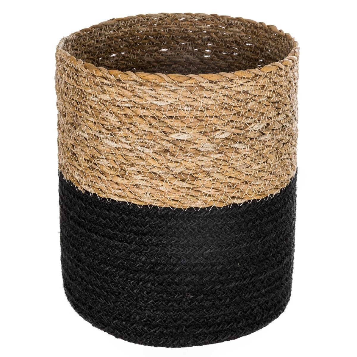 Set of 4 jute baskets Black