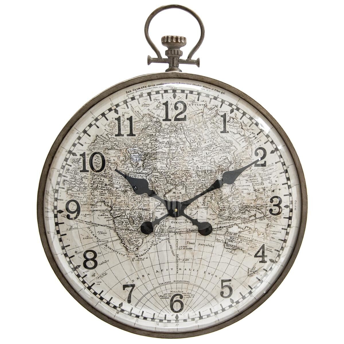 Clock, metal "Milo" Grey, D.55 cm