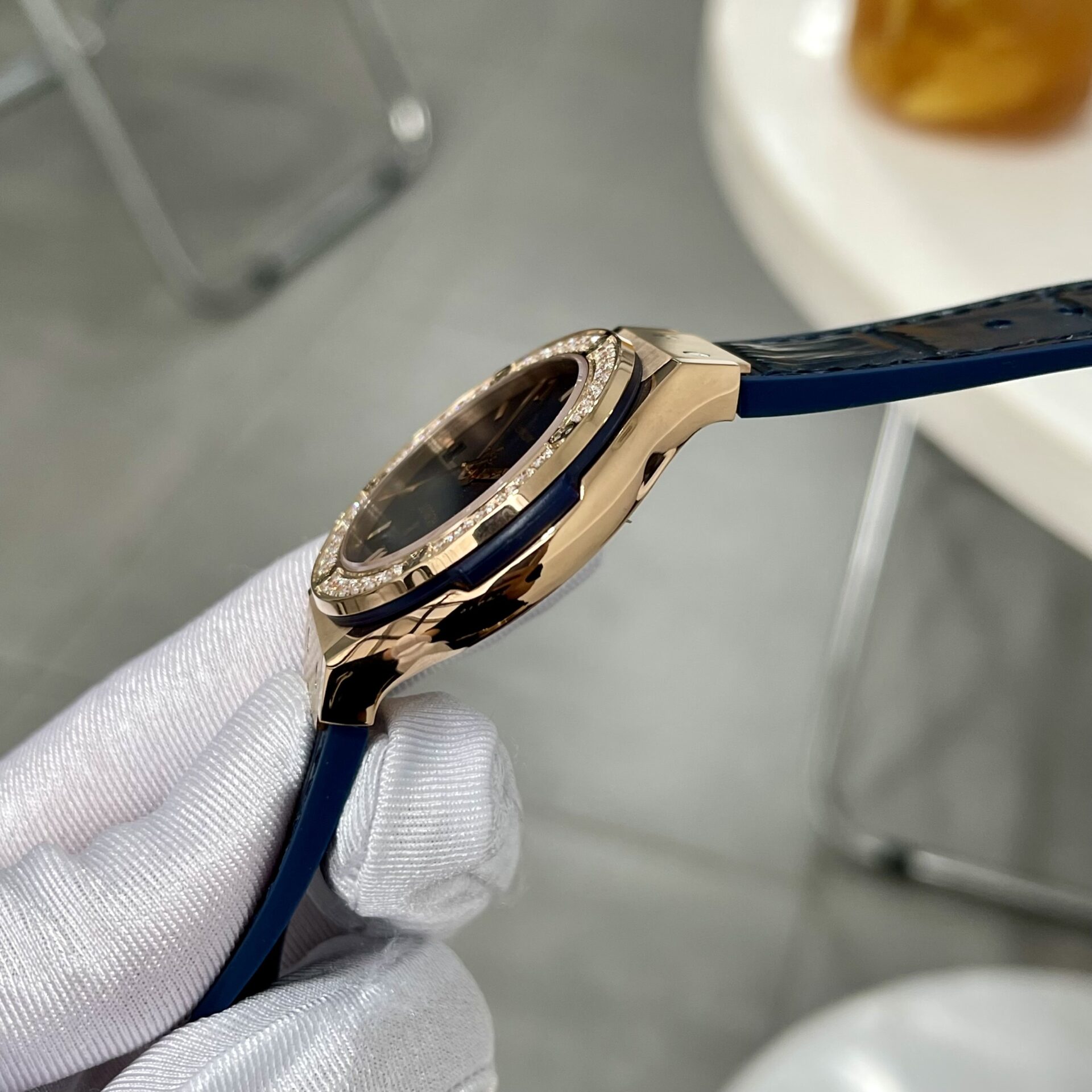 Hublot Classic Fusion King Gold Blue Replica Watch HB Factory 38mm - Top club
